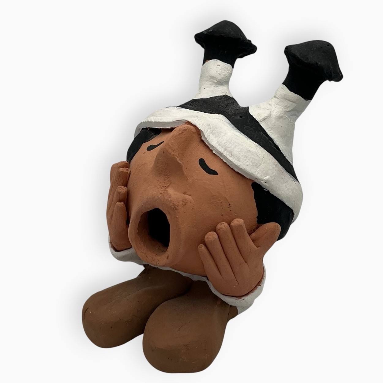 Vintage Juan Sandoval Taos Pueblo Storyteller Pottery Joshua Abraham 3.5in
