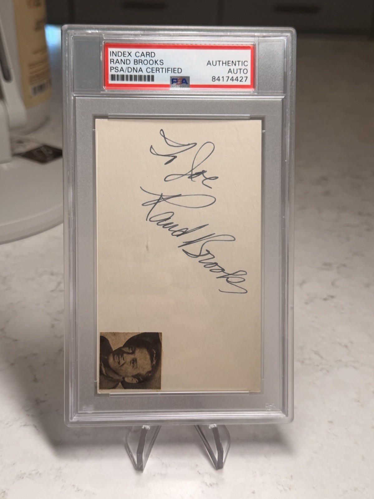 Rand Brooks Autographed Index Card PSA/DNA Authentic Auto