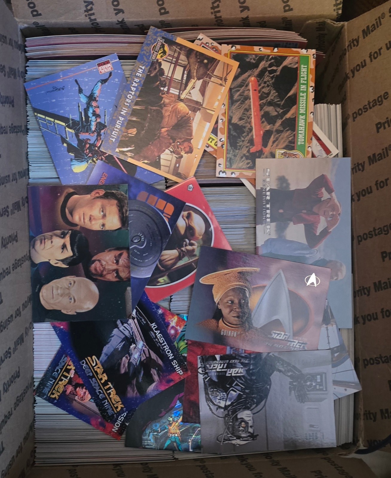Non-Sports Cards Medium Flat Rate USPS Box LOT 2 13 LBS