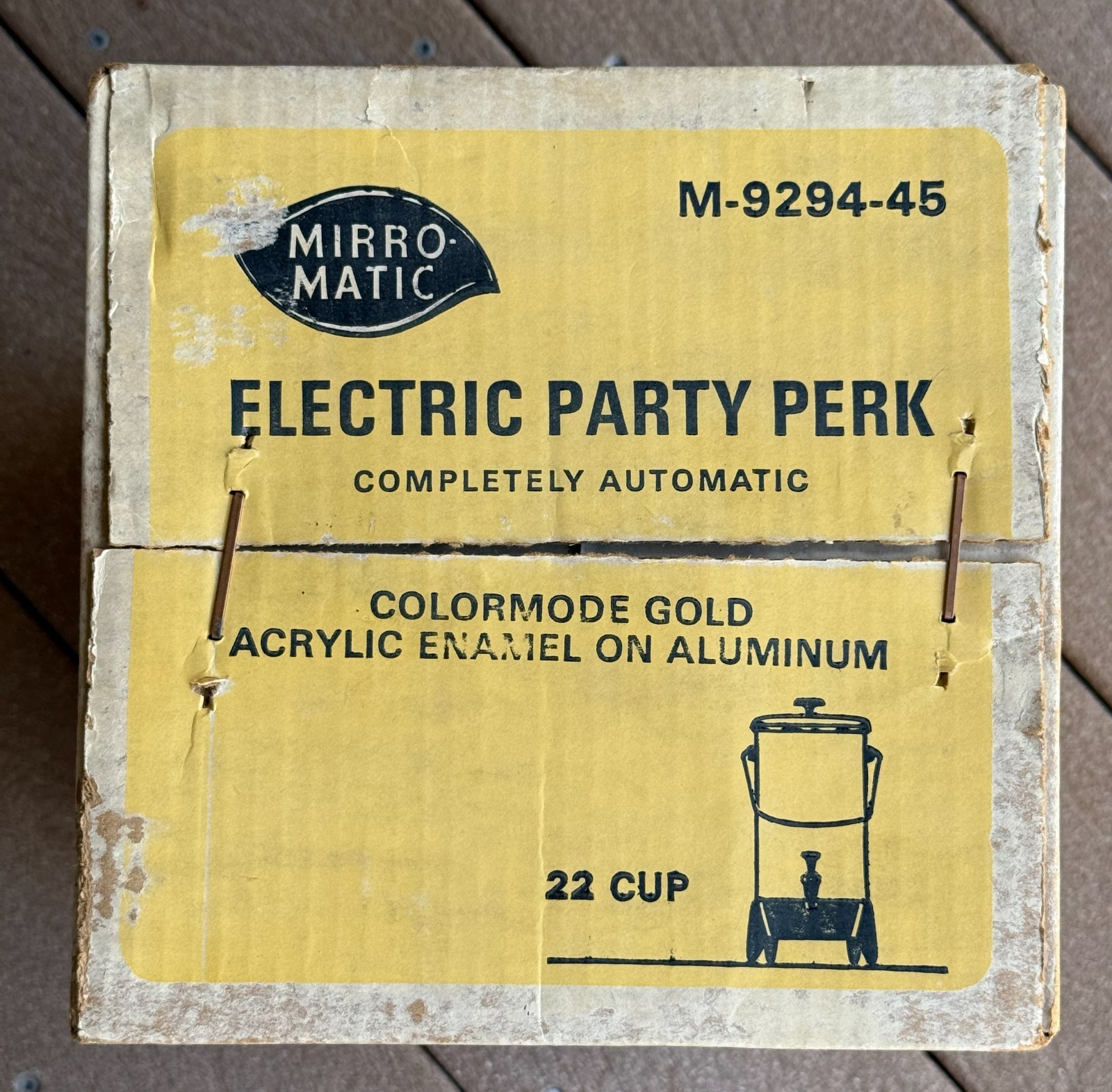 NOS Mirro-Matic Electric Party Perk 22 Cup Coffee Maker M-9294-45 Unopened