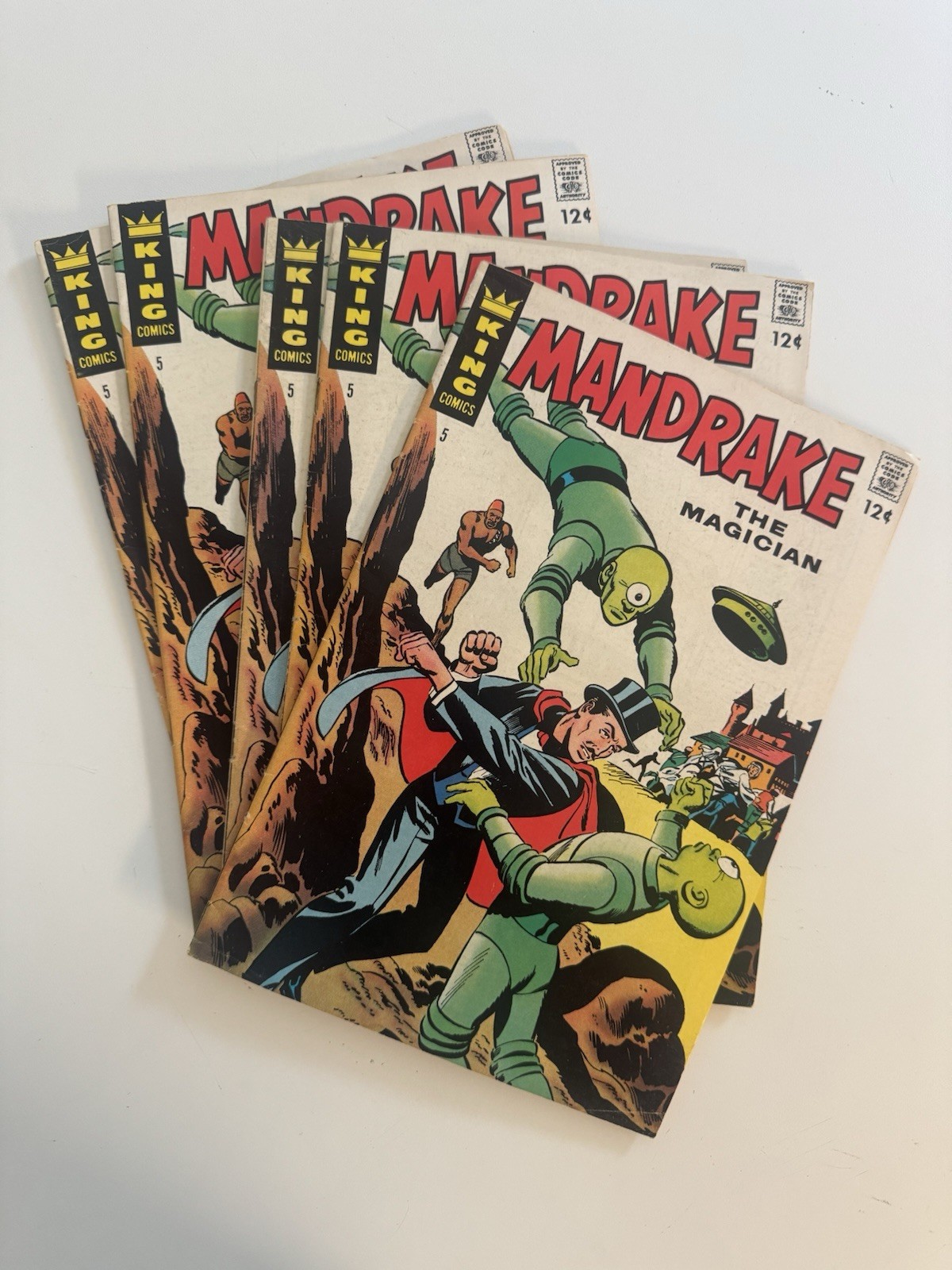 1967 MANDRAKE THE MAGICIAN COMIC BOOK # 5 – Lot of 5