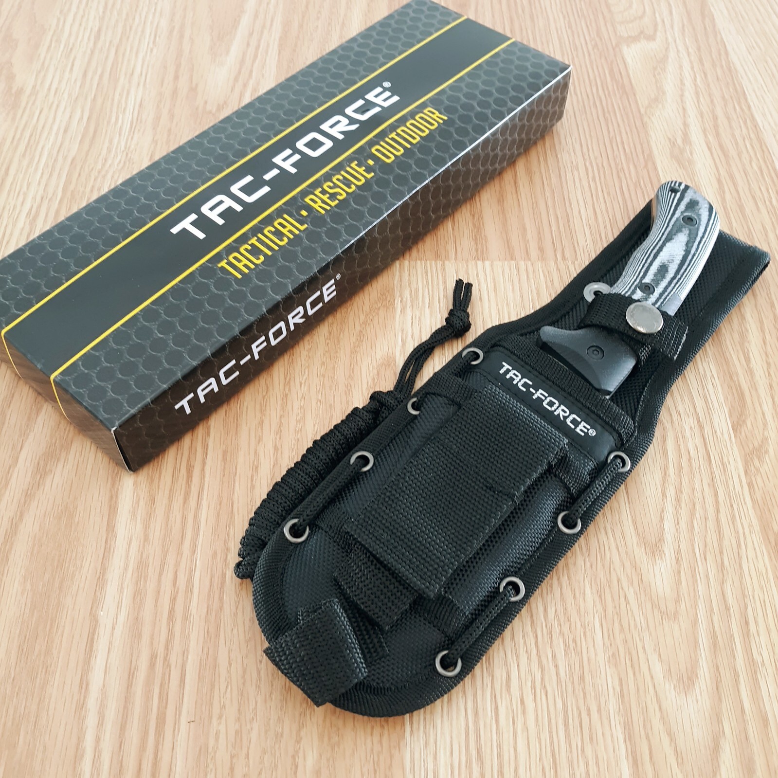 Tac Force Fixed Knife 4.88″ 3Cr13 Steel Full Tang Blade Canvas Micarta Handle