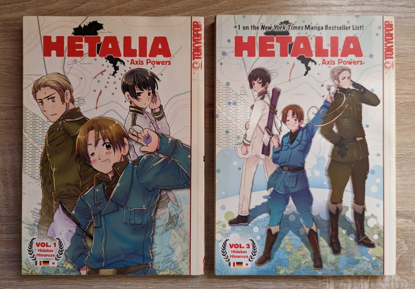 Hetalia Axis Powers Volume 1 2 Set Hidekaz Himaruya First Print TokyoPop Manga