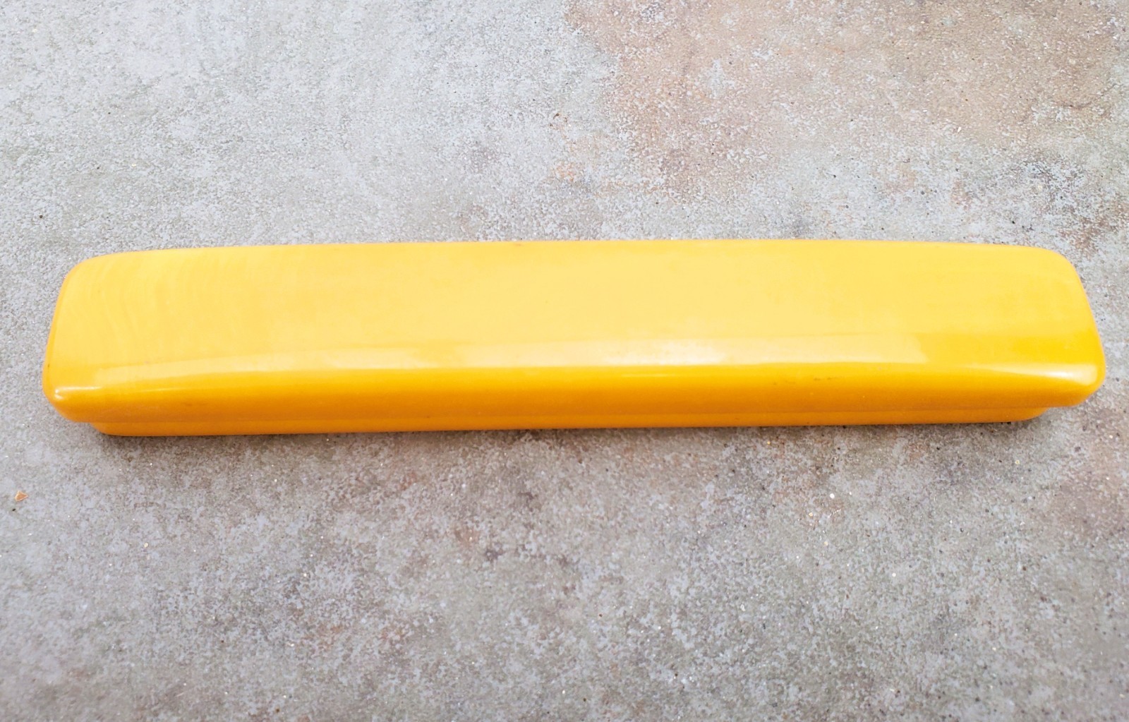 Vintage Butterscotch Bakelite Straight Razor Case Box Two Piece Lift Off Lid