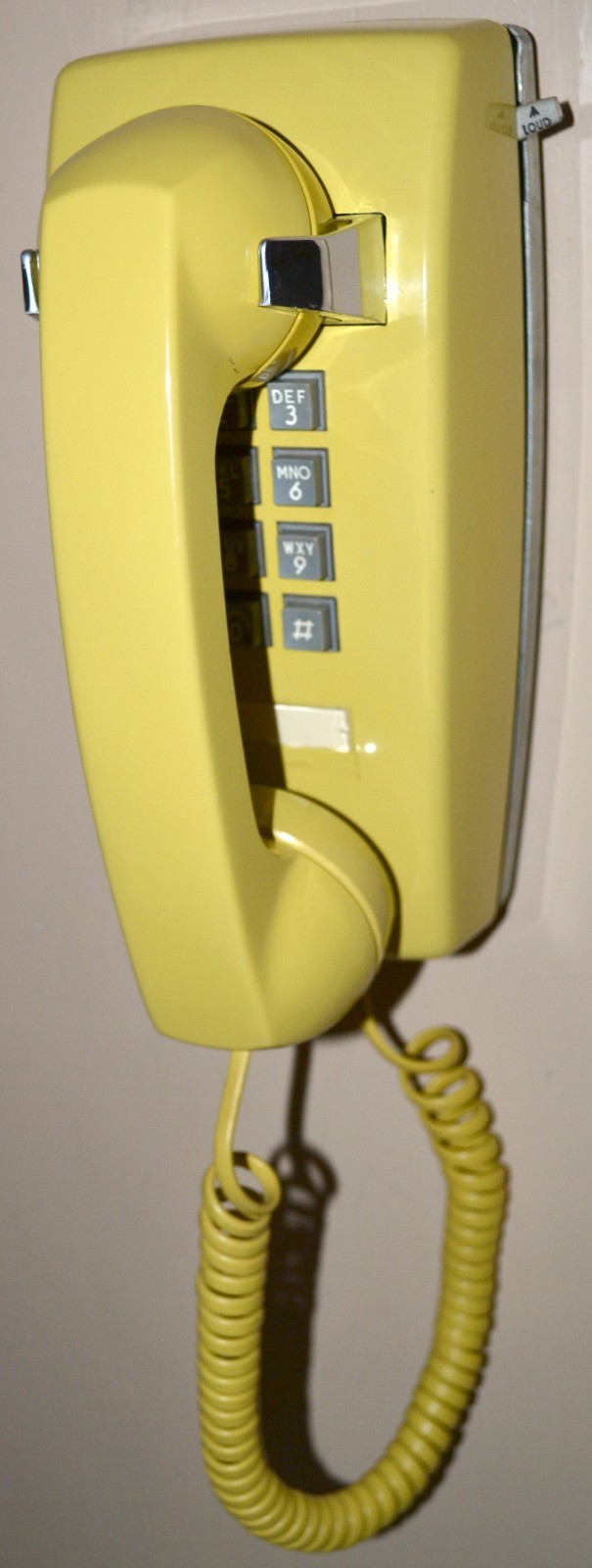Sunflower Yellow Western Electric 2554 TouchTone Wall Telephone – Restored No. 3