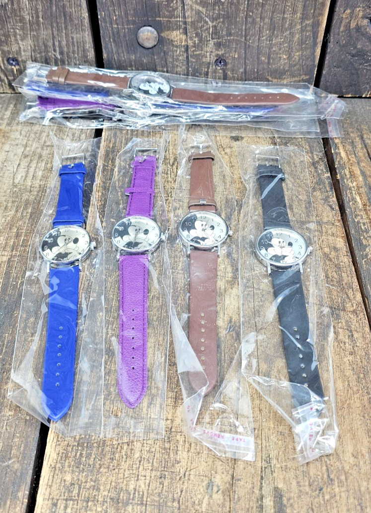 Lot of 4 New Mickey Mouse Kids Girls Boys Children or Adult Watches Disney DUTCH