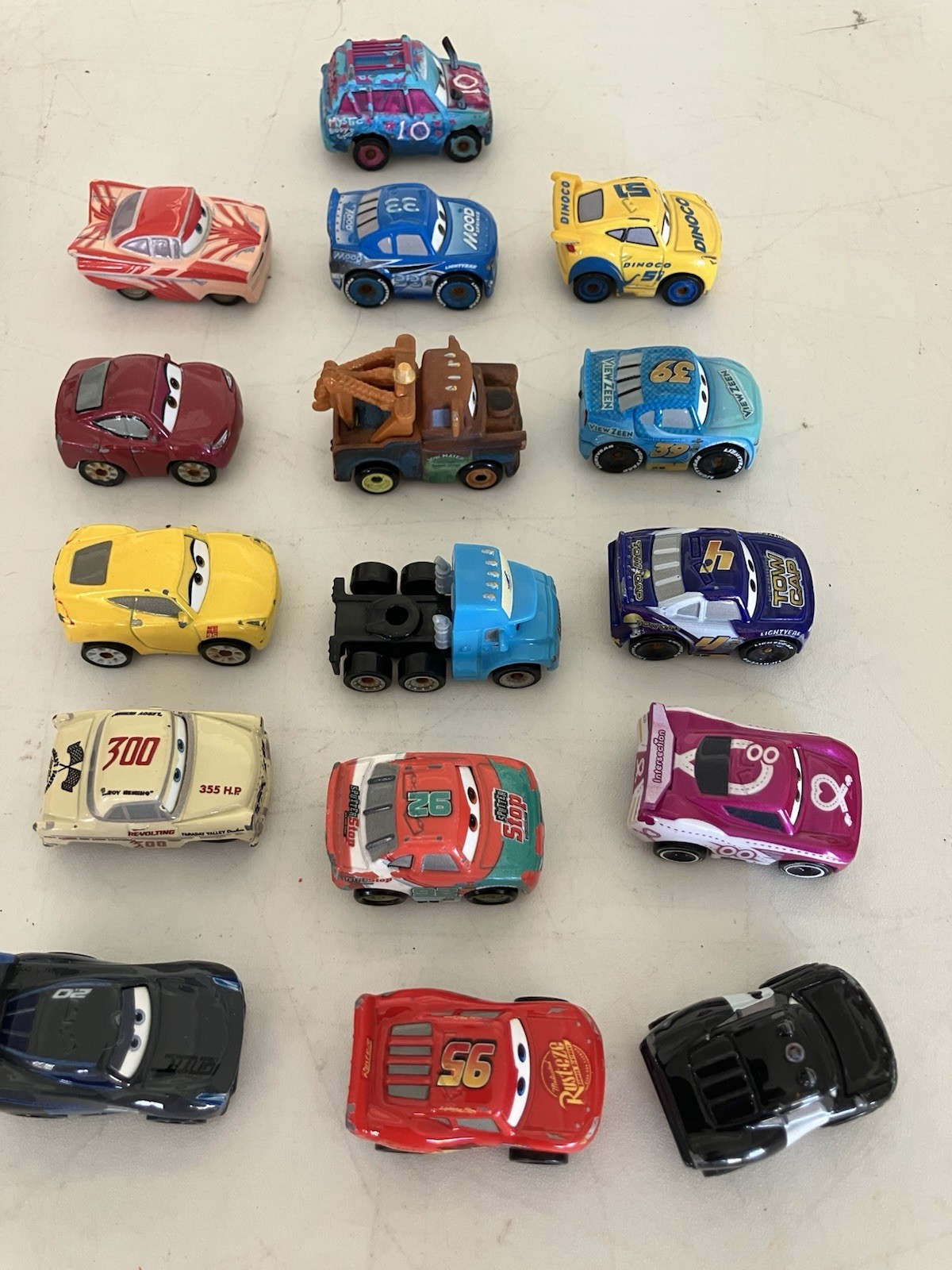 Disney Pixar Cars Mini Racers Lot Of 16 Diecast Metal Cars Lot #2