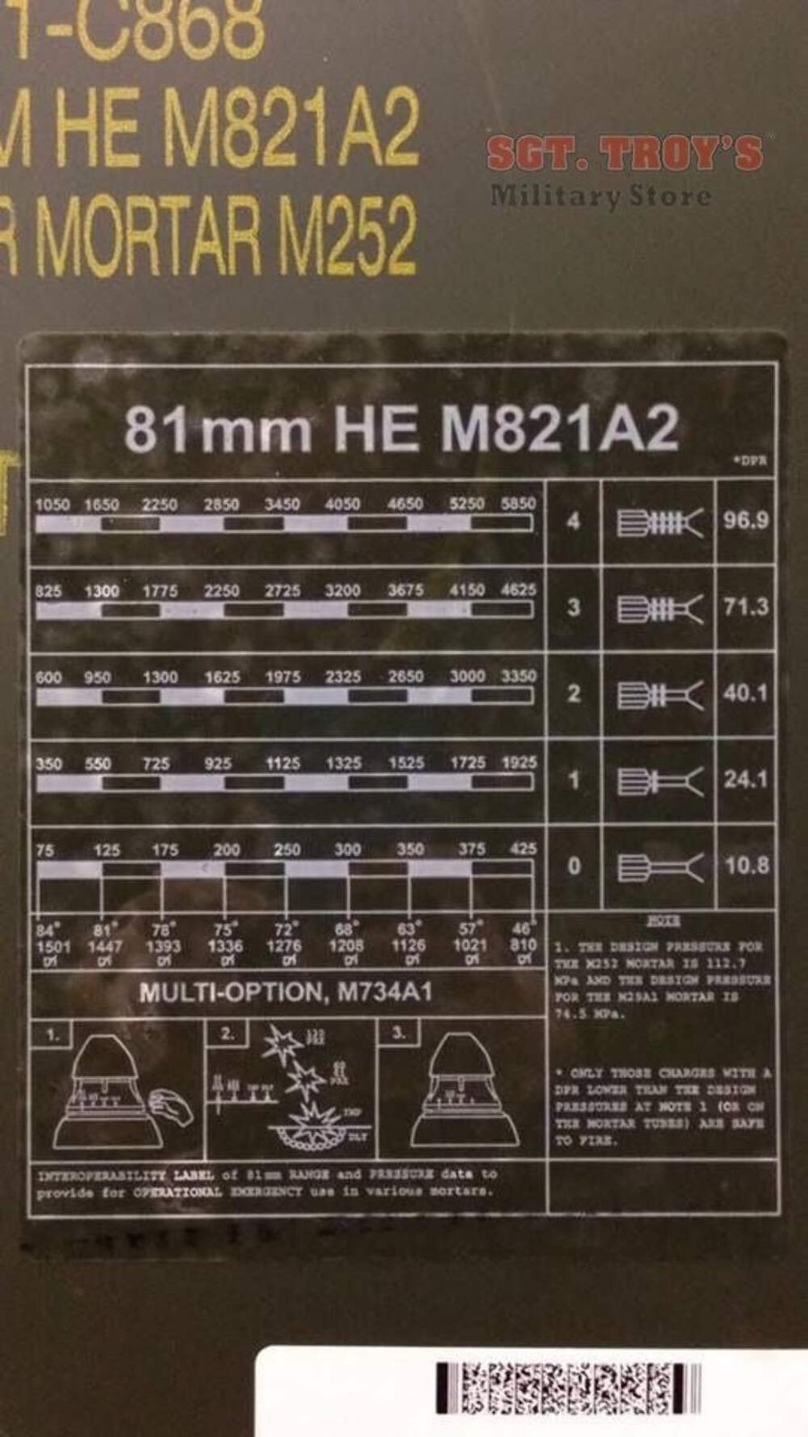 81mm Tall Ammo Can M821A2 Military Surplus Metal Can USGI VGC