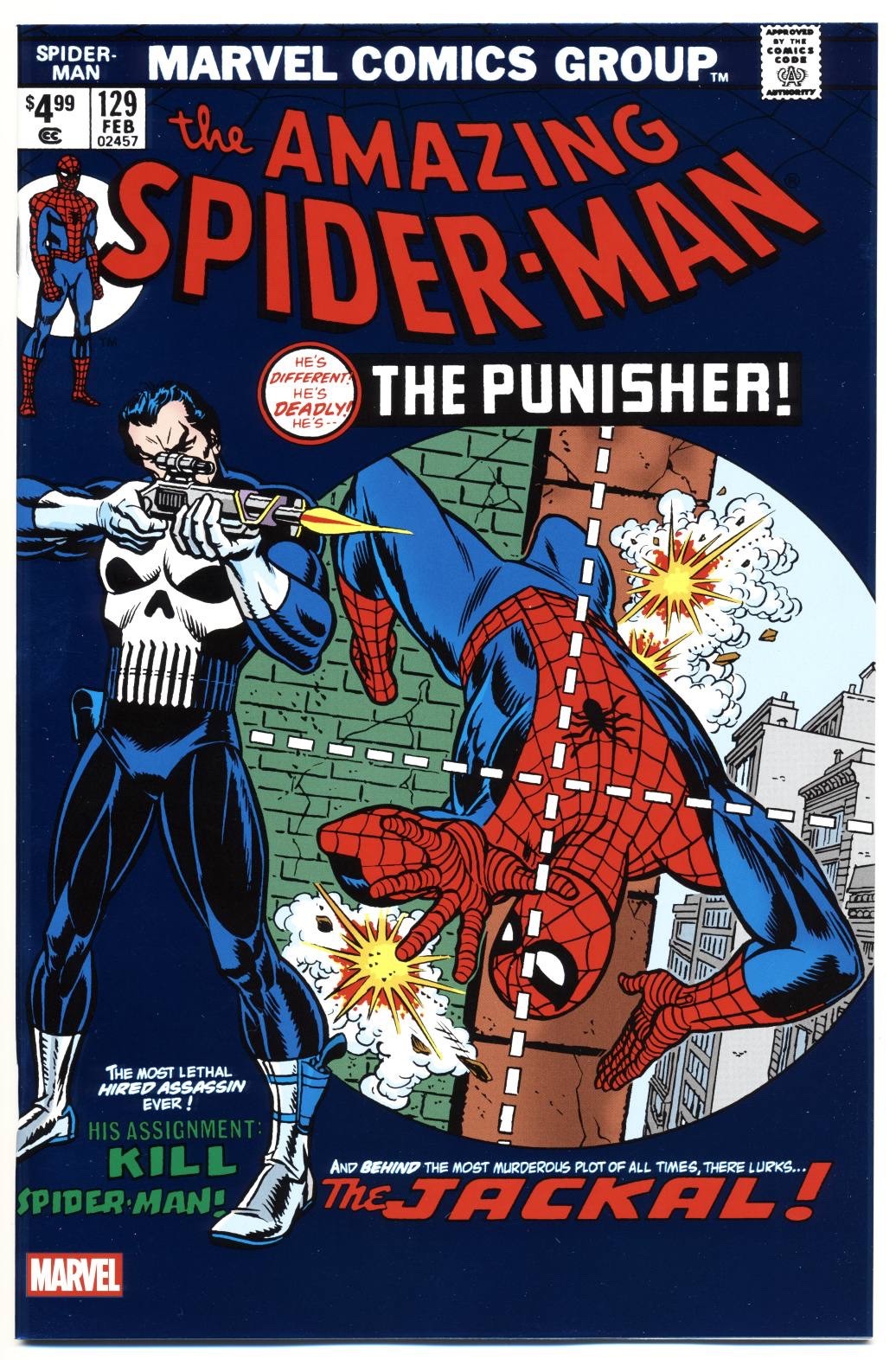 Amazing Spider-Man #129 NM, Facsimile Edition, Blue Foil Variant, Marvel 2026