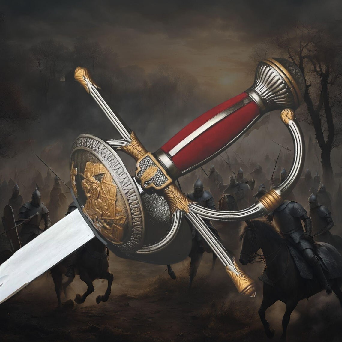 Handmade Quixote Rapier Renaissance Spanish Musketeer Sword Quixote RAPIER Sword