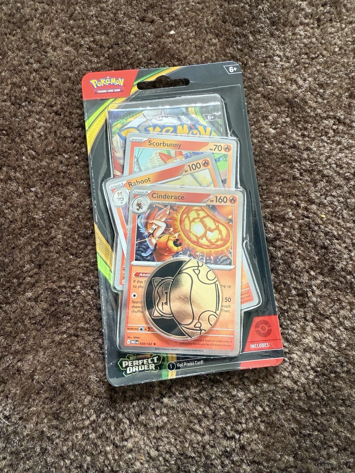 Pokemon TCG Mega Evolution Perfect Order Checklane Blister Pack Cinderace Sealed