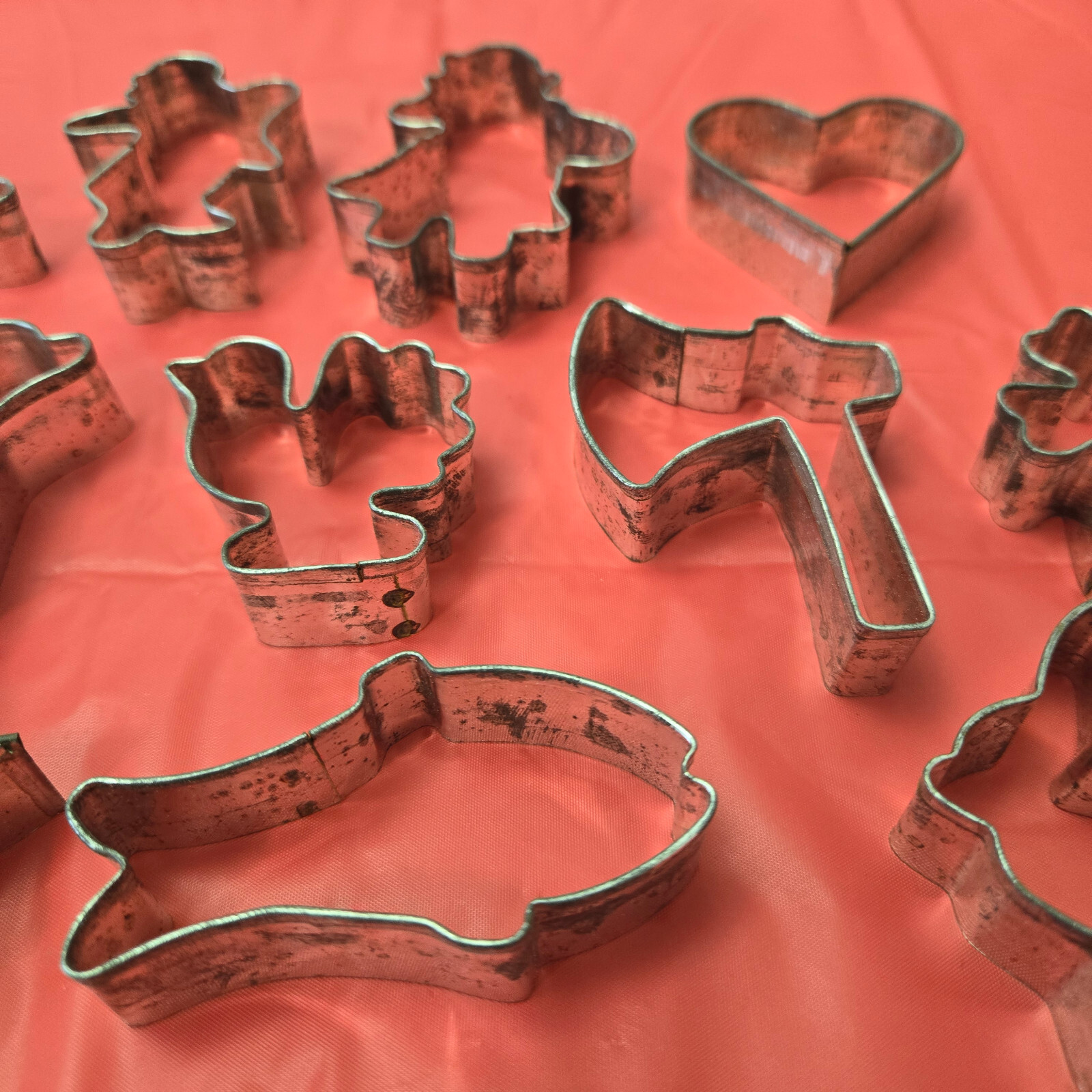 Vintage Metal Cookie Cutters Box of 12 All Season # 240