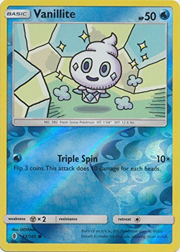 POKEMON CARD VANILLITE REVERSE HOLO 33/145 NO 582 FRESH SNOW POKEMON TCG CCG
