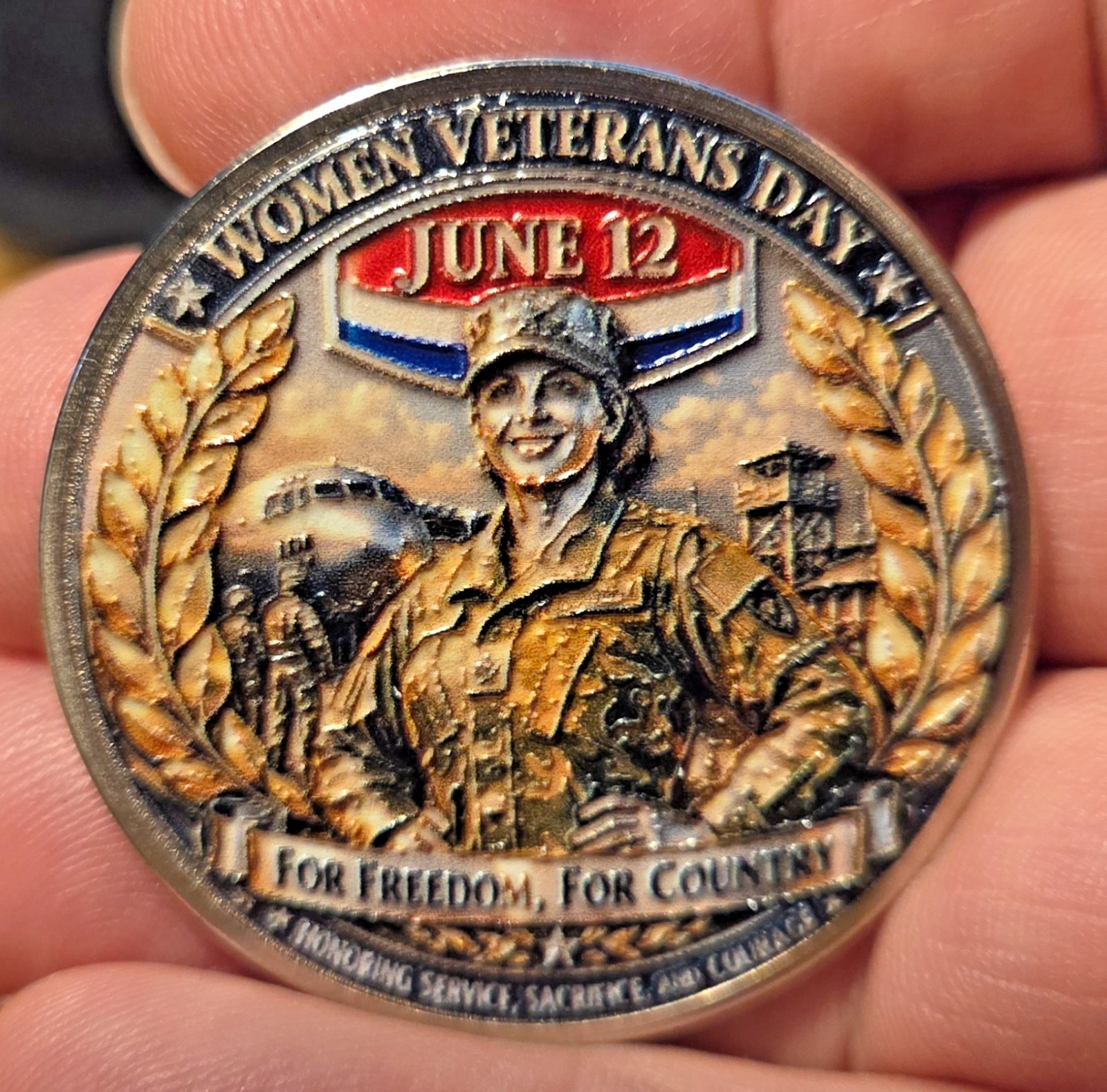 SPIRITUAL/MILITARY CHALLENGE COIN “WOMEN VETERAN’S DAY”