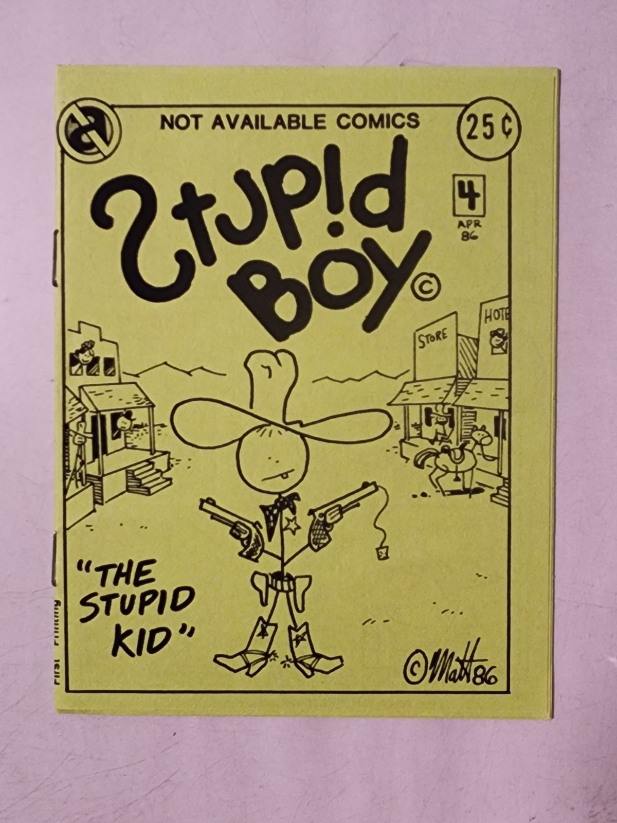 Stupid Boy #4 1986 Not Available Comics Matt Feazell & Randy Carpenter