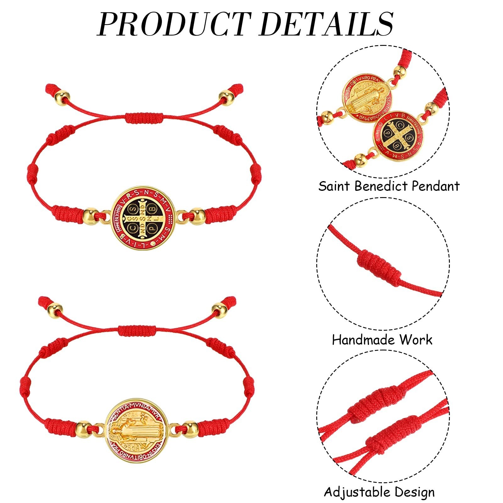 Fumete 12 Pieces 7 Knot Catholic String Bracelets Recuerdos De Confirmacion C…