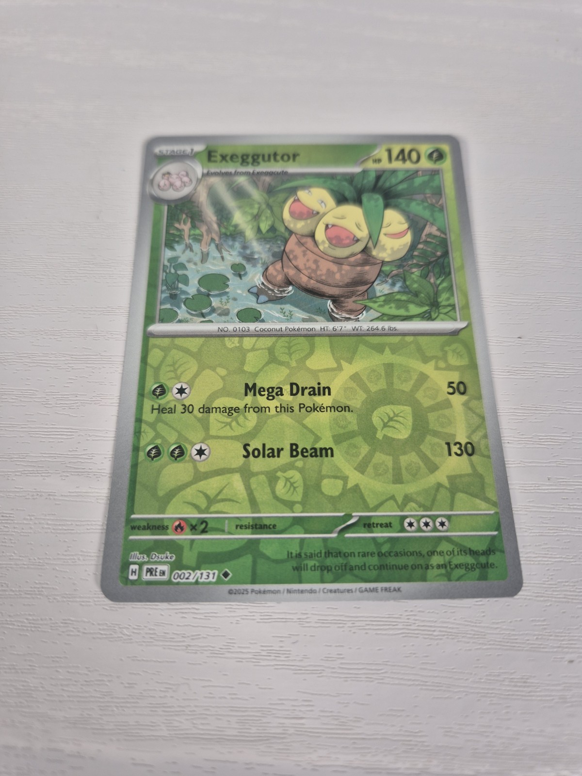 Exeggutor 002/131 – Prismatic Evolutions – Reverse Holo Pokemon TCG – NM