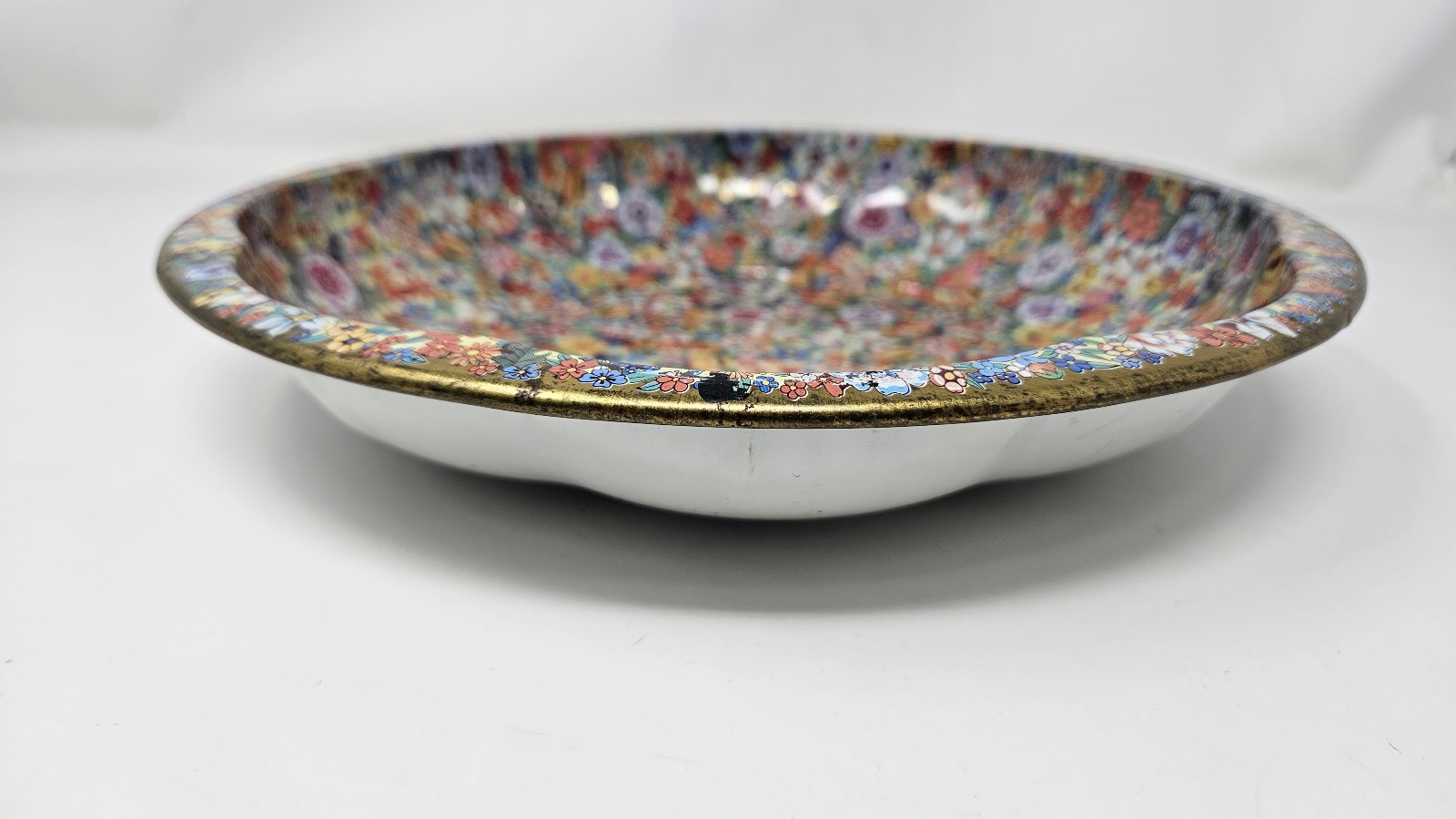 Vintage 1971 Daher Decorated Ware Floral Tin Round Tray Made in England # 951942