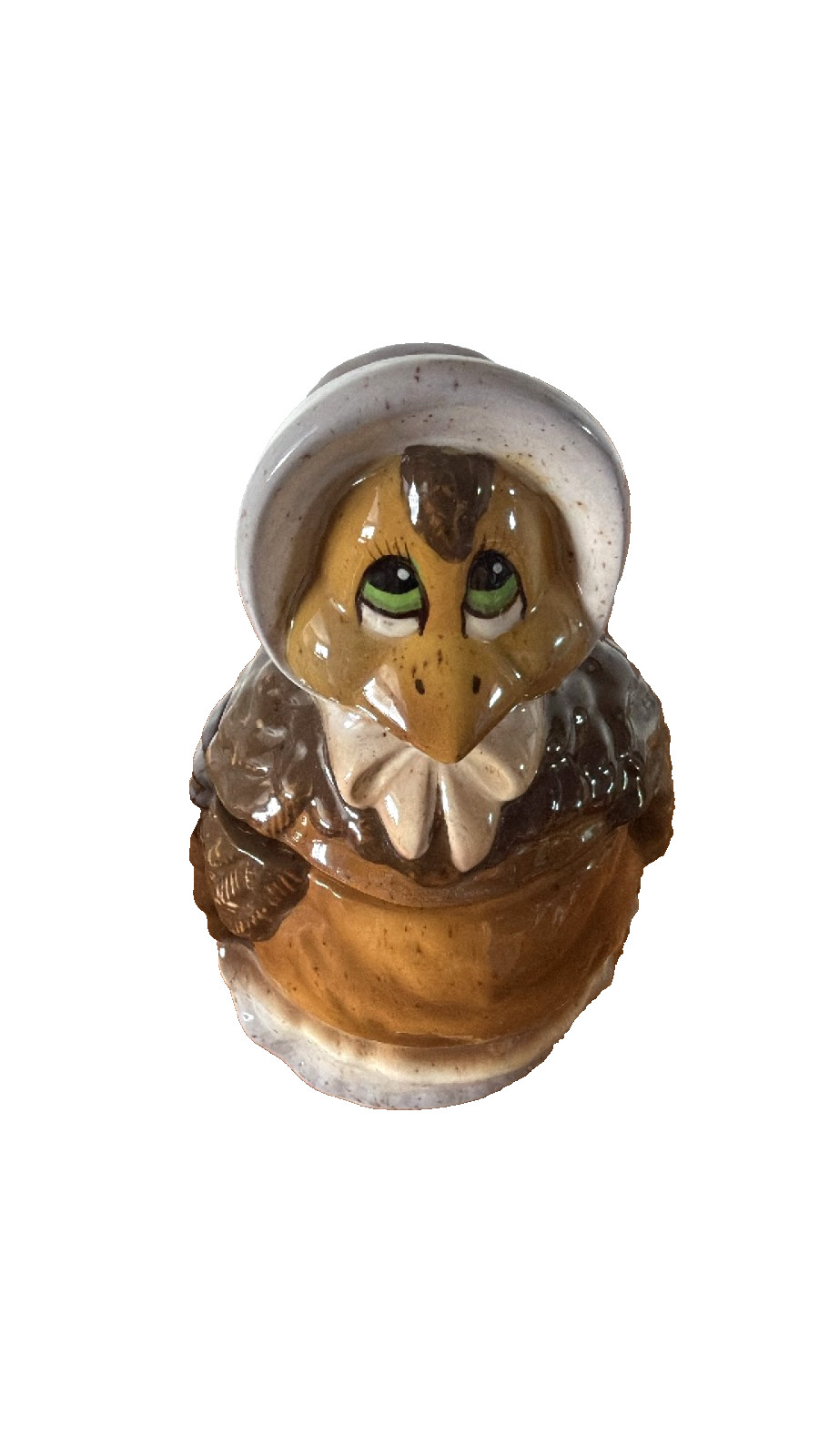 Vintage Hand Crafted and Painted Mother Goose Duck Ceramic Cookie Jar 11″