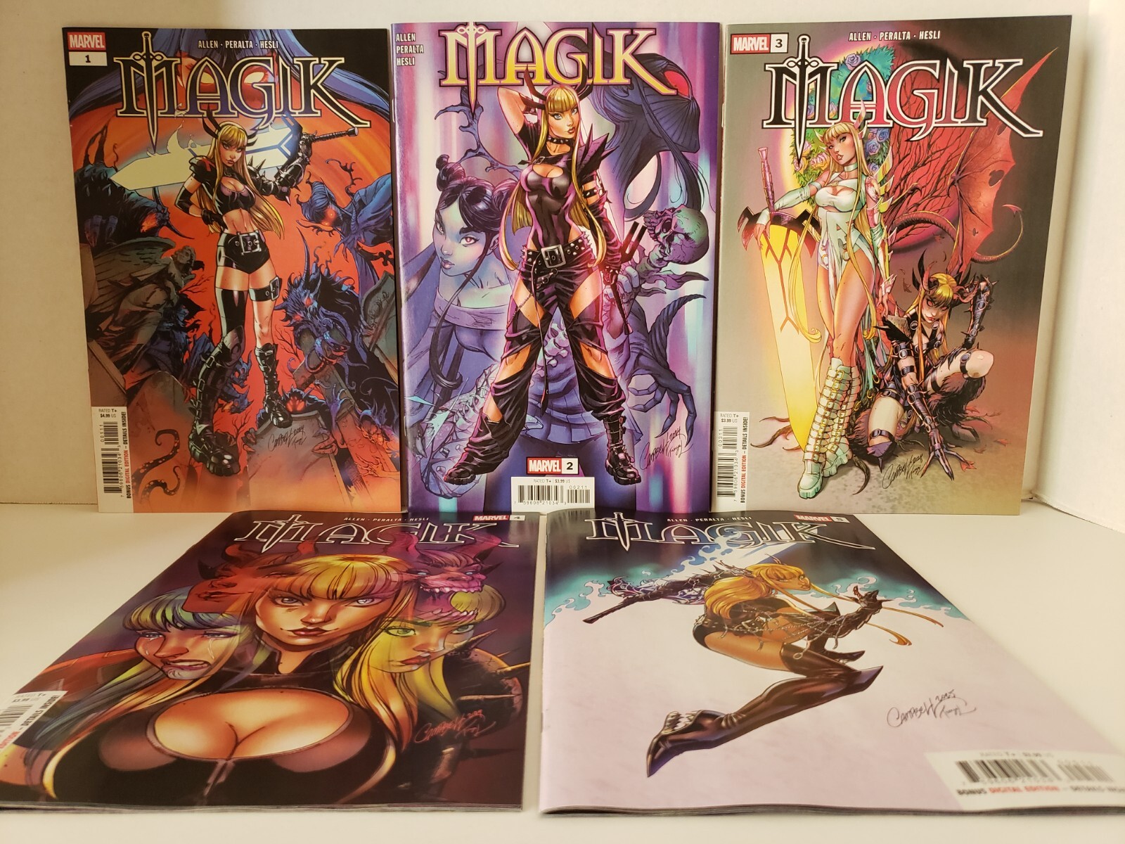 Magik #1 2 3 4 5 (NM or 9.4) – J. Scott Campbell Variant Cover Set – 2025 Marvel
