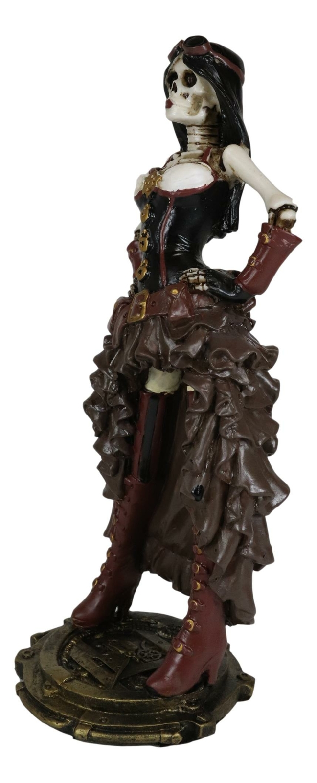 Ebros Steampunk Skeleton Costume Lady Figurine 7.5″ H Skeleton Detective