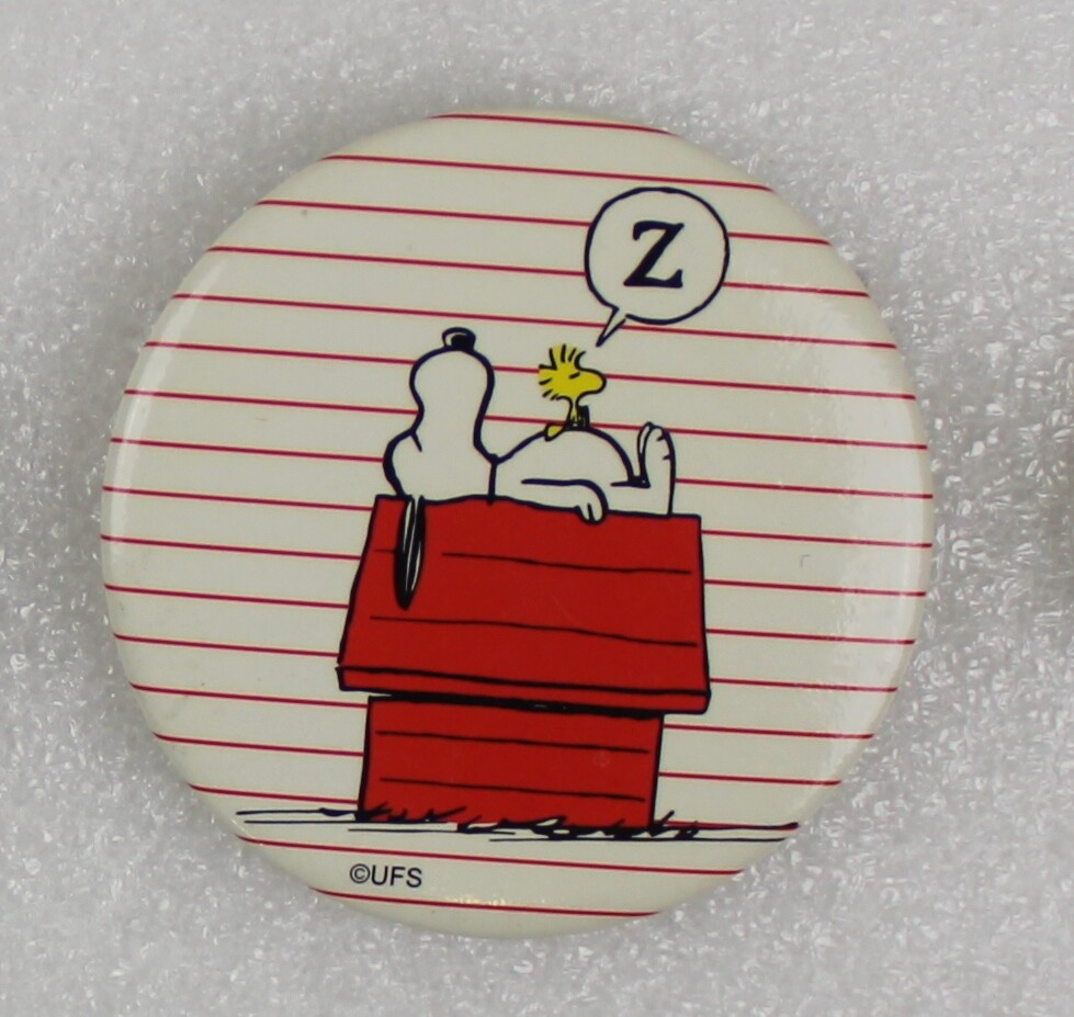 1990s SNOOPY Button 4.5 cm. (1.75″) in Diameter Peanuts Vintage Item Oversized!