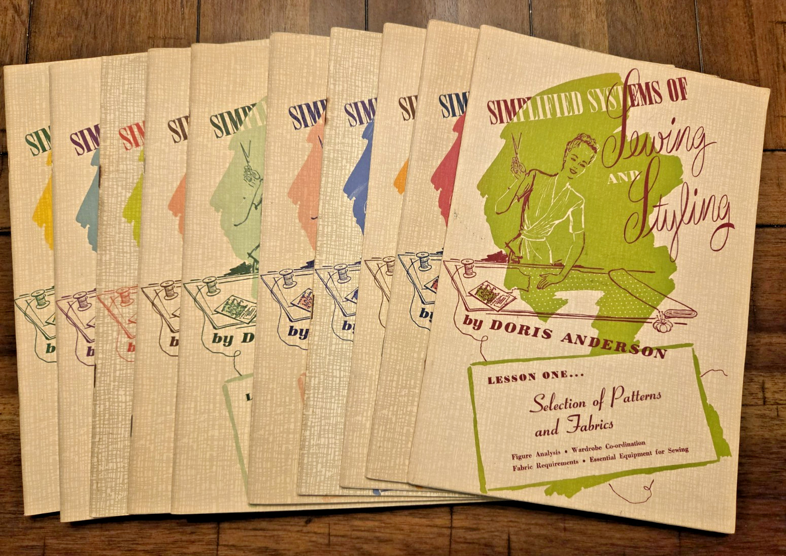 Simplified Systems of Sewing and Styling 1-10 Lesson Books Vintage 1945-1946