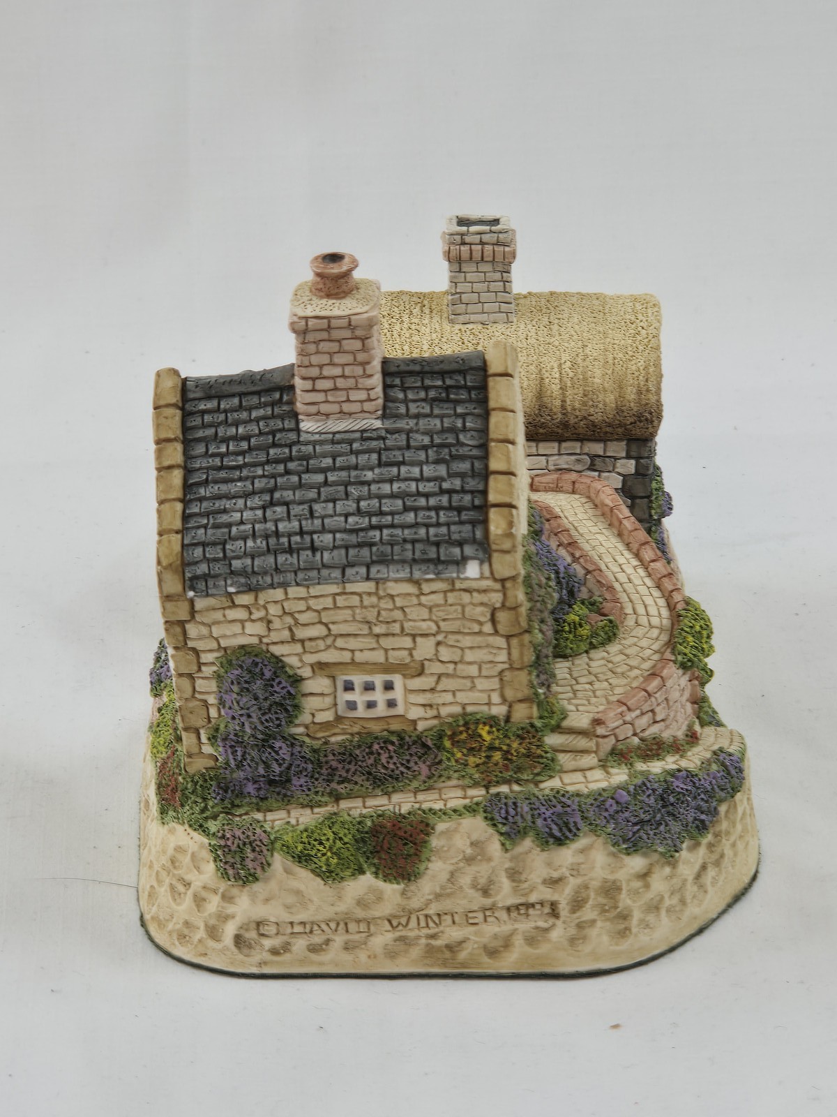 Vintage David Winter Cottage Figurine “The Bridge” 1991 Hand Painted Miniature