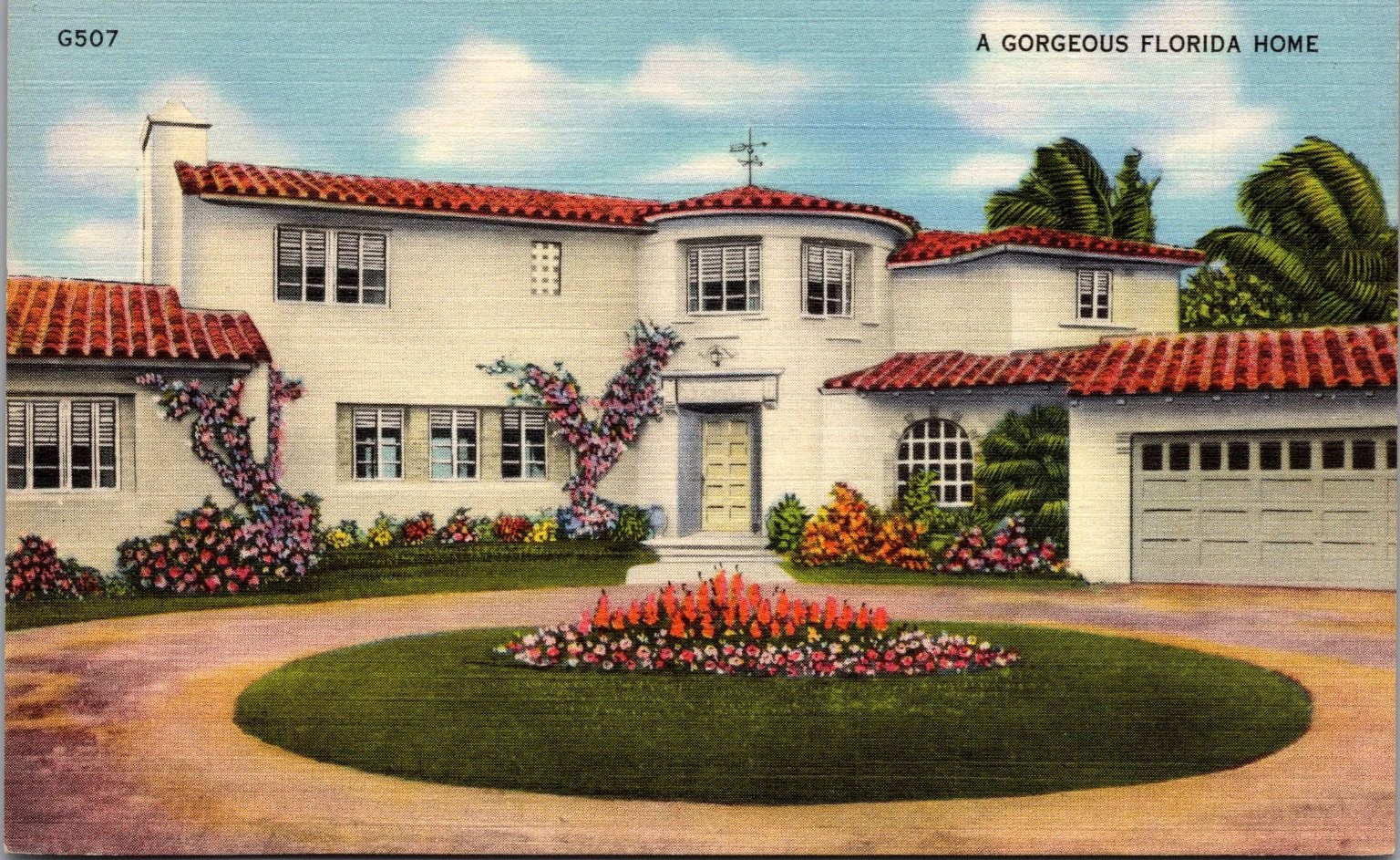 A Gorgeous Florida Home Vintage Linen Postcard – Eli Witt Miami Colourpicture