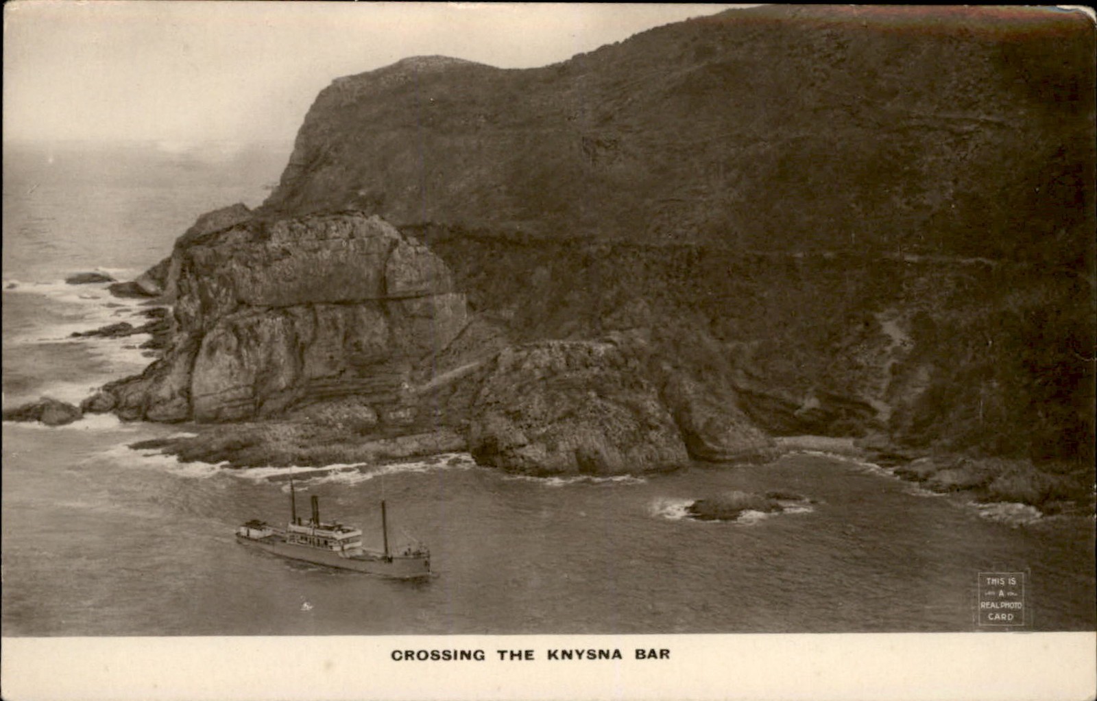 Western Cape South Africa Ship Steamship Knysna c1910 Real Photo Postcard