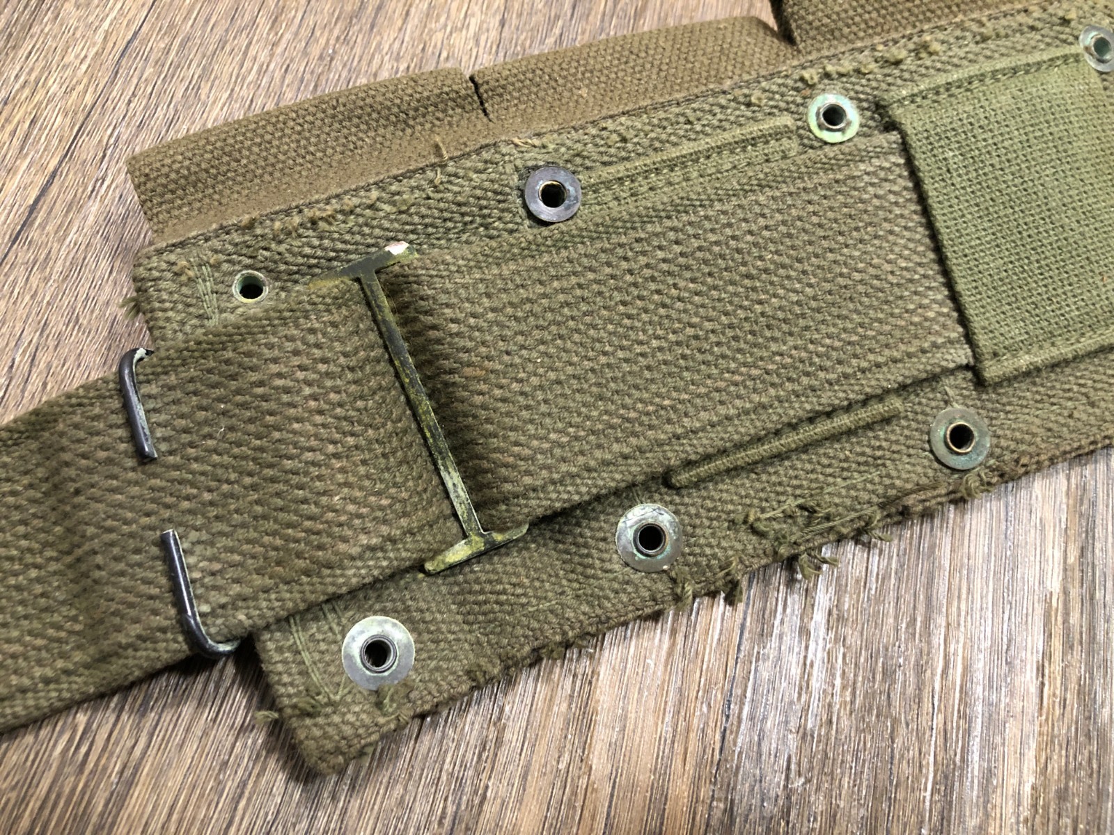Korean War Era 50s US Army USGI OD Green M1923 Dismounted Cartridge Belt