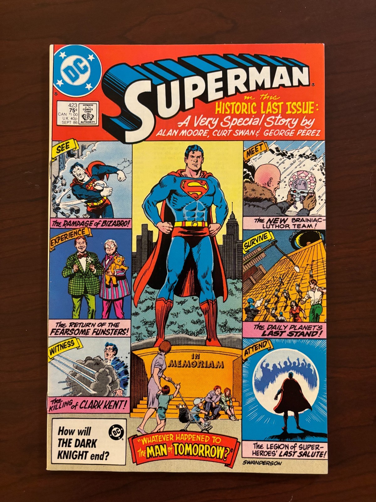 Superman #423 (DC 1986) Last Issue Copper Age Alan Moore Curt Swan 9.2 NM-