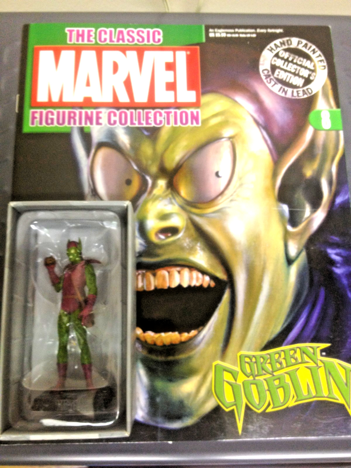 Eaglemoss Marvel Figurine Collection # 8 Green Goblin + Magazine