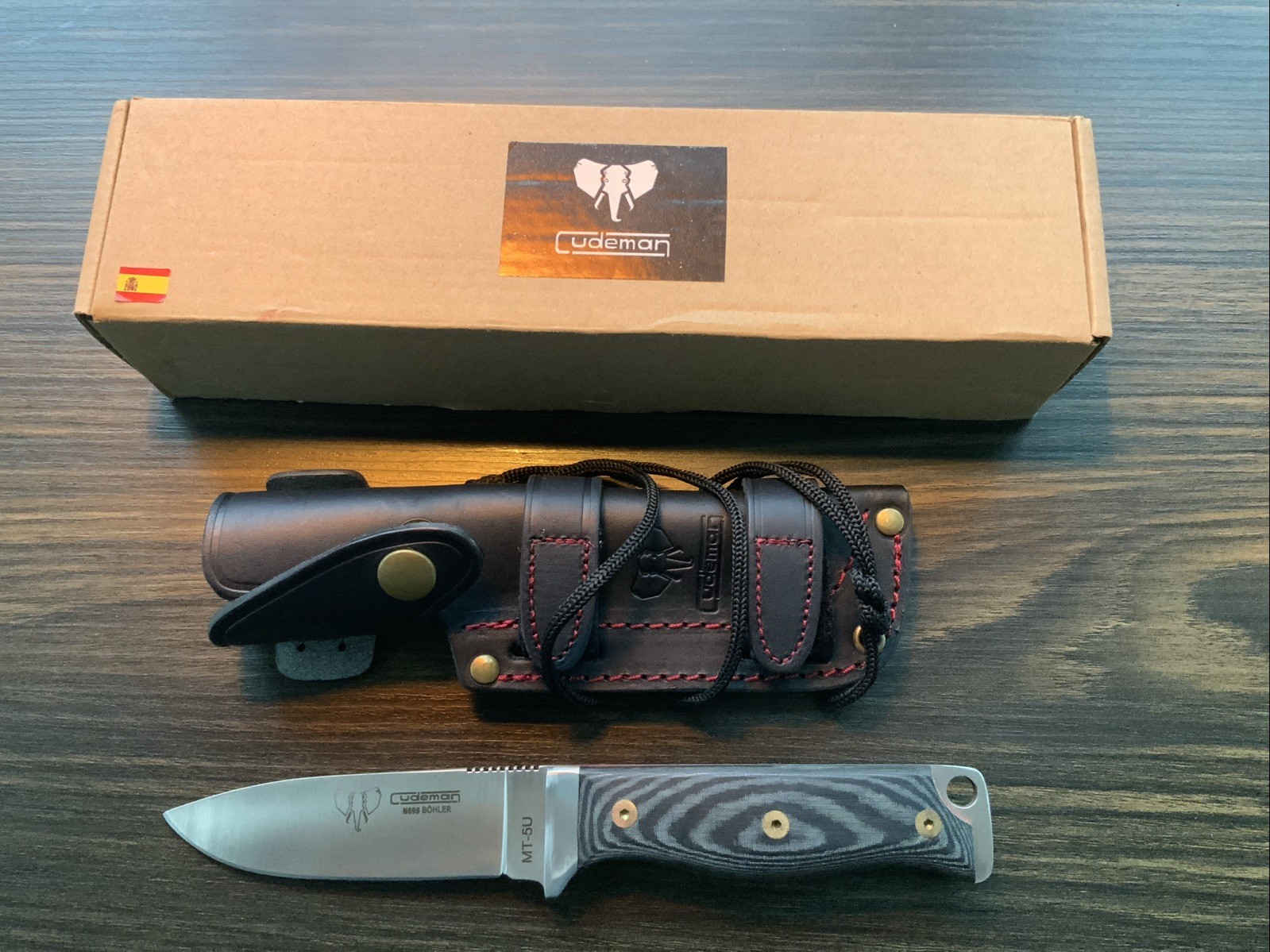 Cudeman MT5 Survival Fixed Knife 4.25″ Bohler N695 Steel Blade Micarta Handle