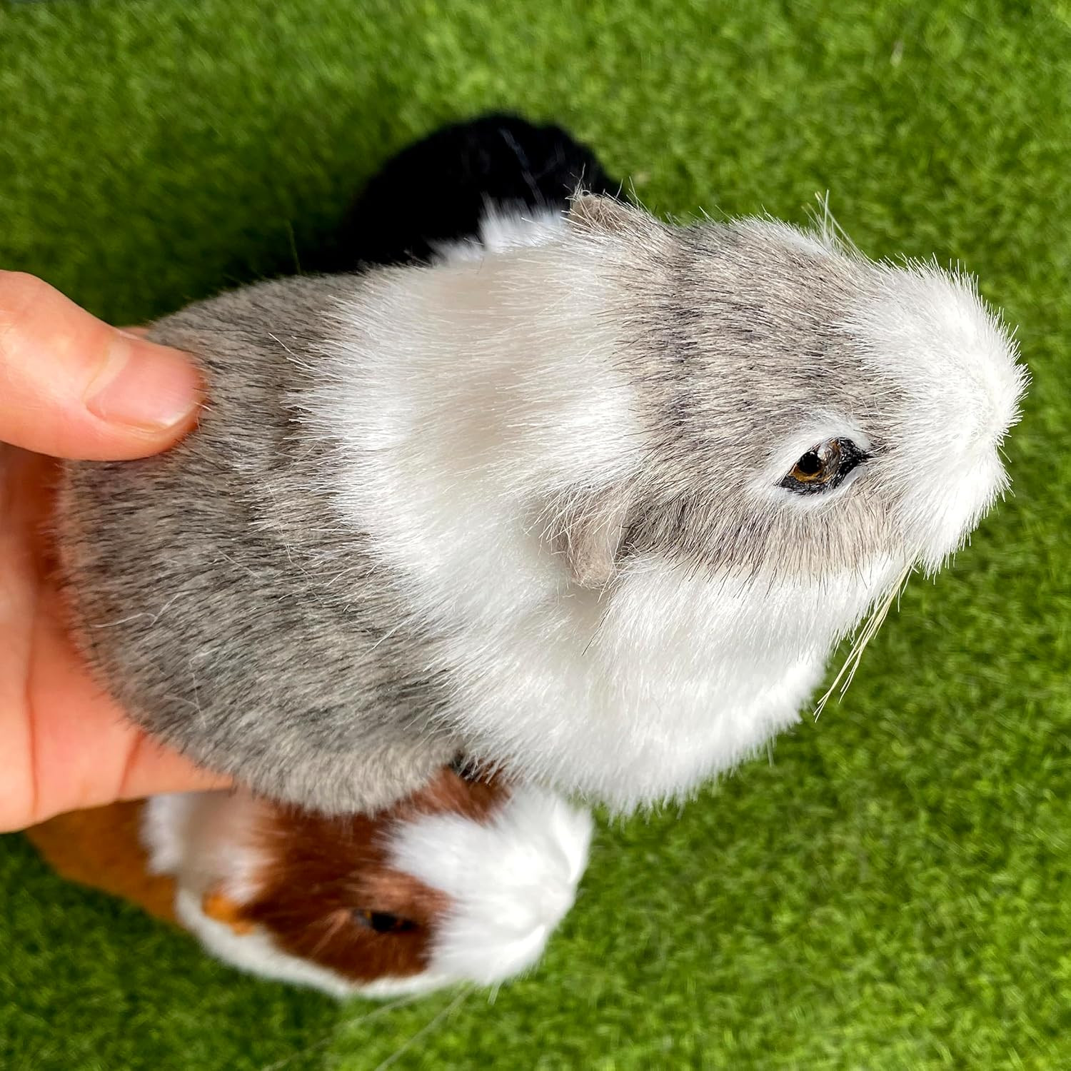 3 Pcs Assorted Color Realistic Hamster Figurines Plush Toys – Lifelike Guinea Pi