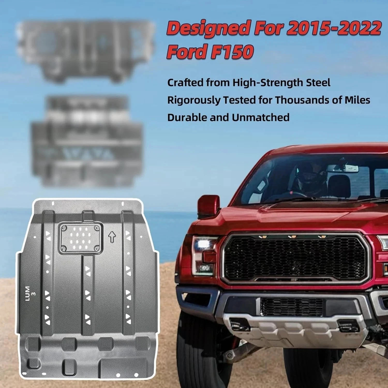High-Strength Steel Transmission Skid Plate for Ford F150 2015-2022 | OEM under