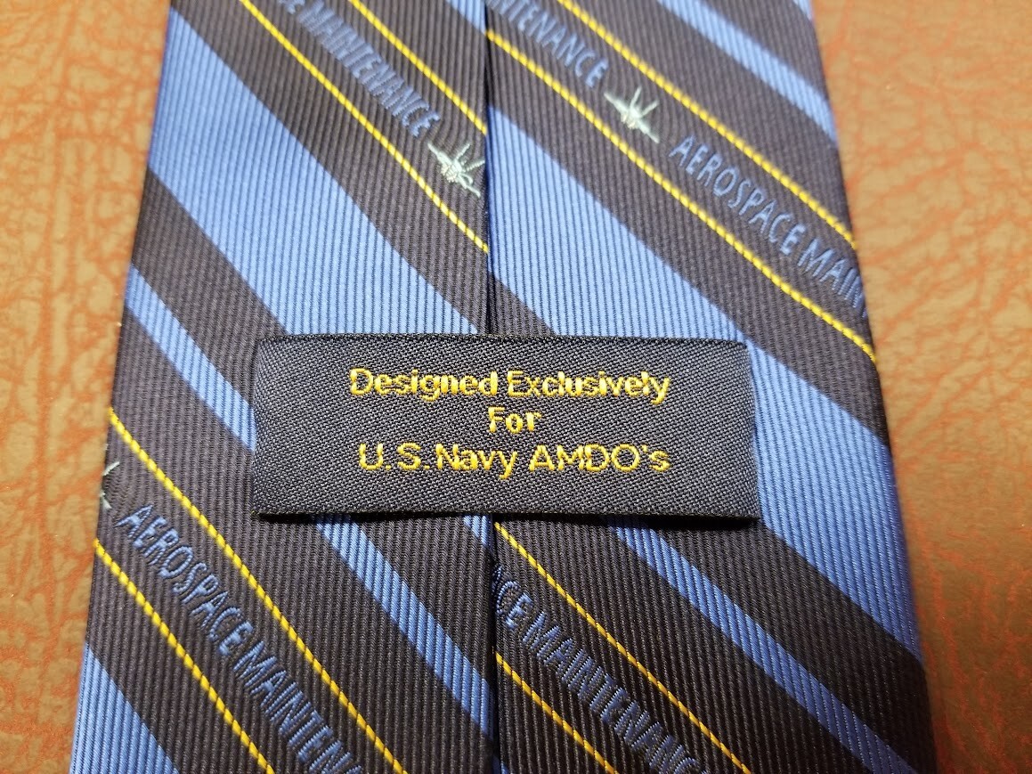 Navy Naval Aerospace Maintenance Officer Silk Neck Tie – 57 Inches long