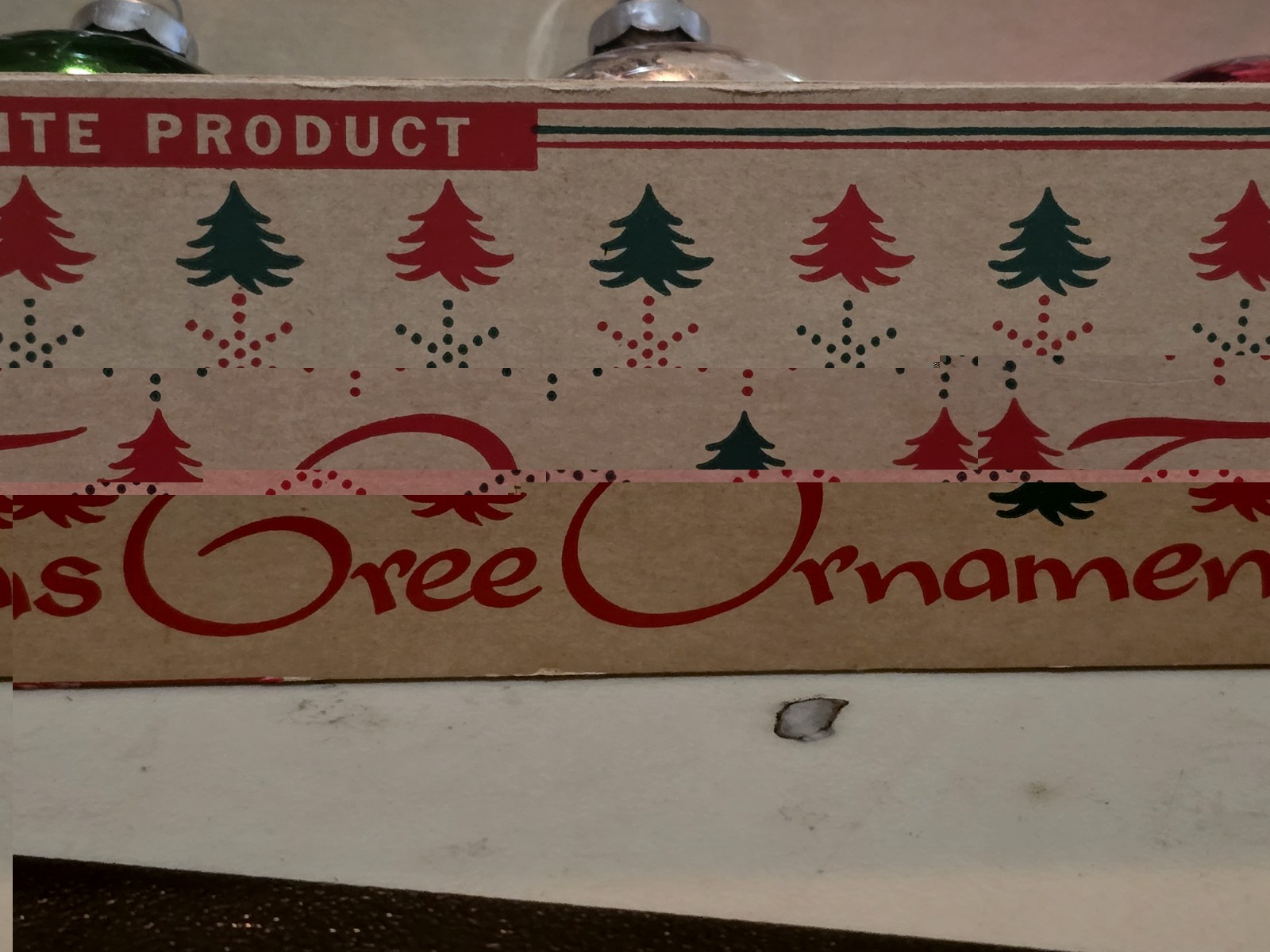 Vtg. Christmas Shiny Brite Glass Tree Ornaments Multicolor Sleeve Box Of 5