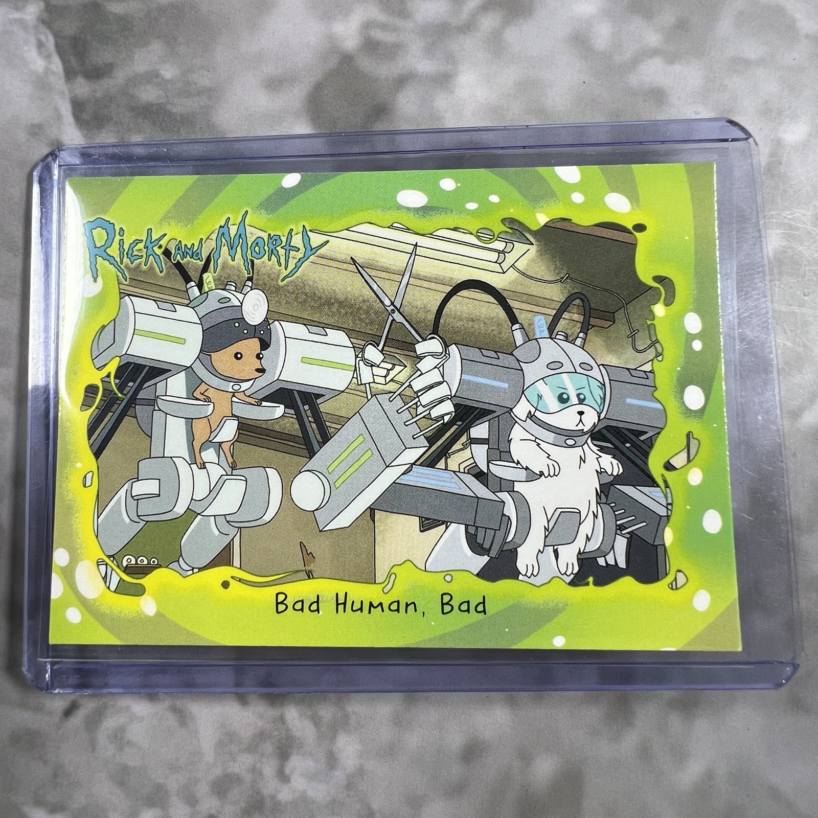 Rick and Morty Season 1 Trading Card with Top Loader #8 Bad Human. Bad