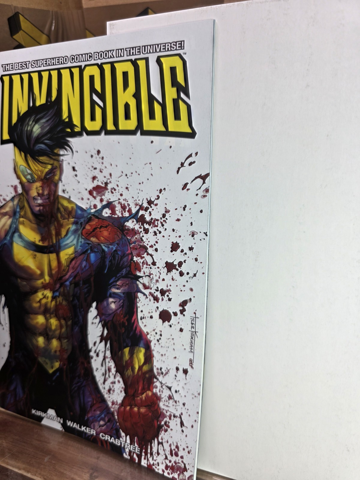 INVINCIBLE #1, Virgin Battle Damaged MARK, Kirkham Whatnot Exclusive SET READ!