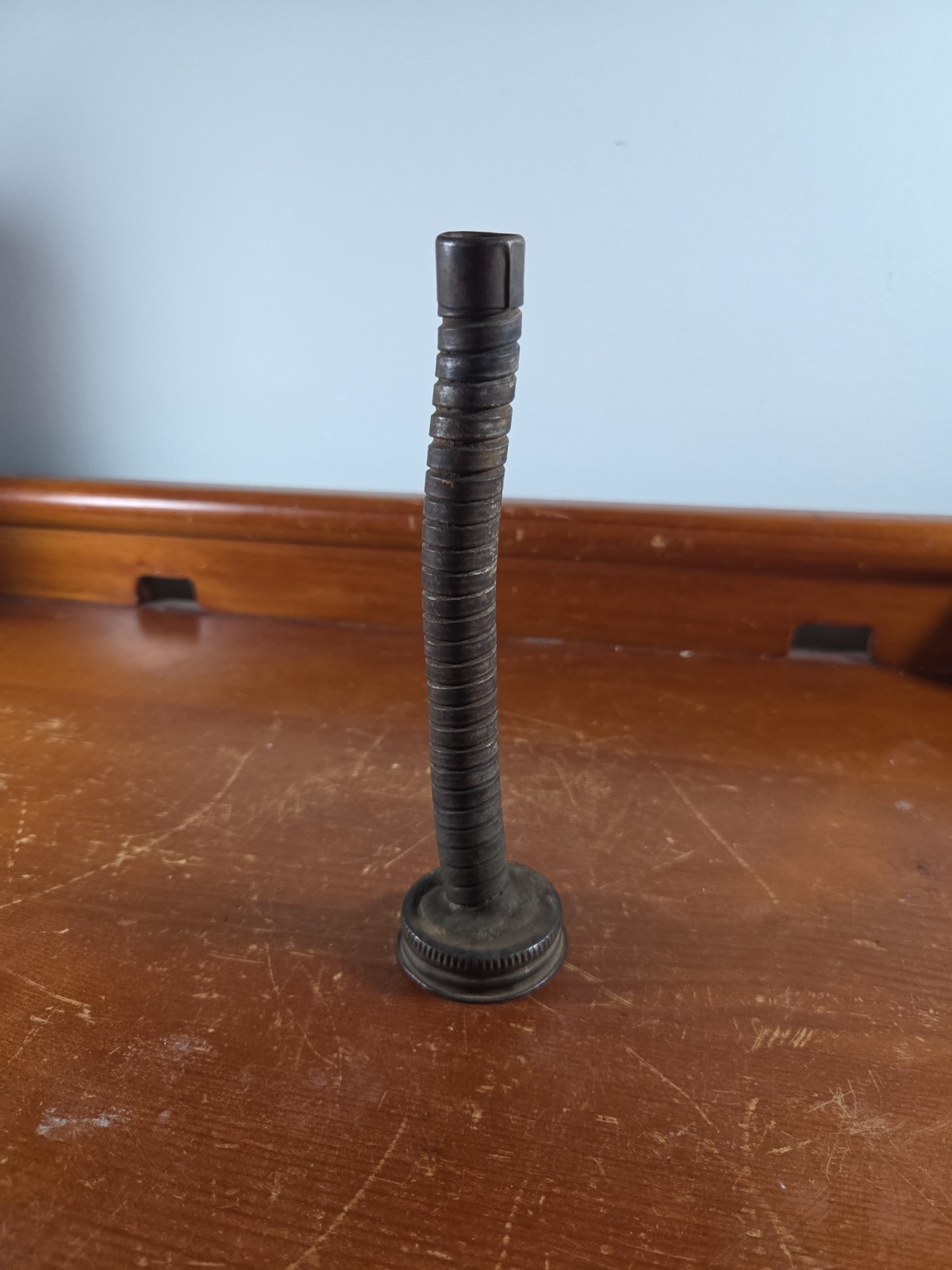 Old Flexible Metal Gas Can Spout Vintage Automotive Farm
