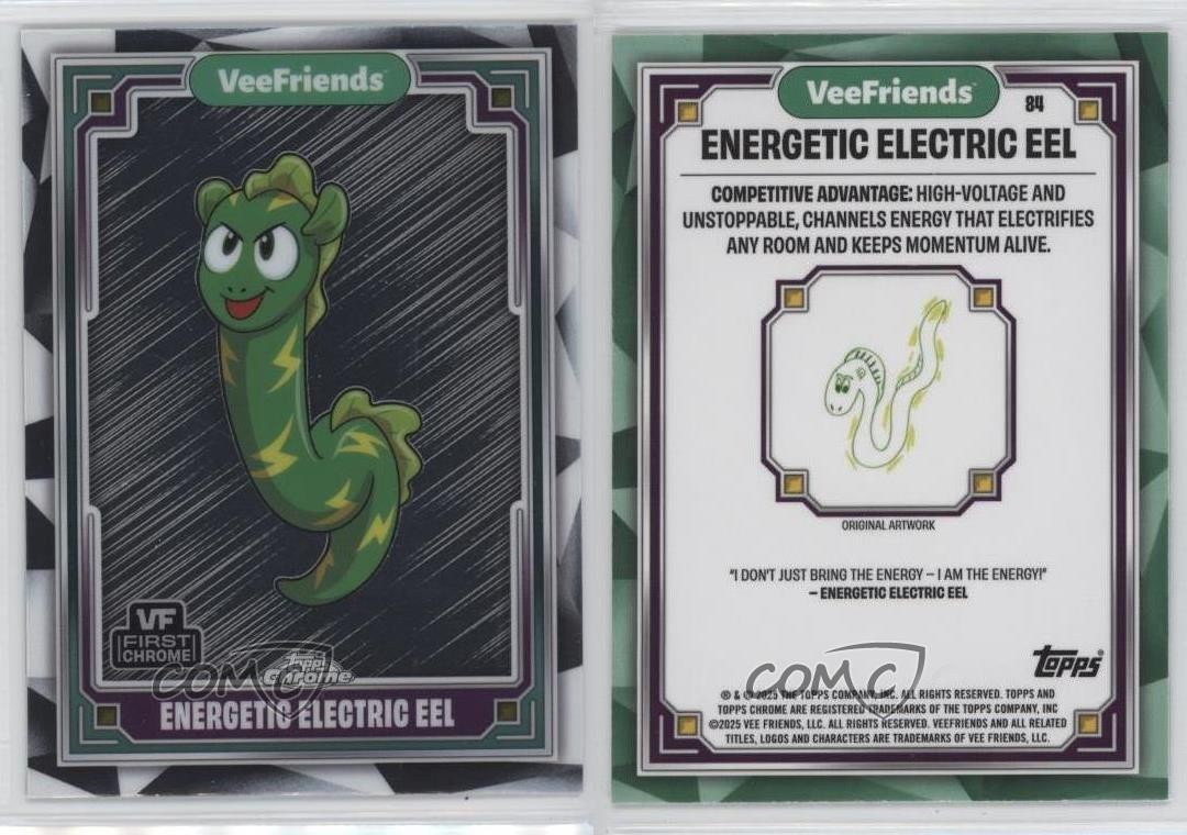 2025 Topps Chrome VeeFriends Energetic Electric Eel #84 1bi0