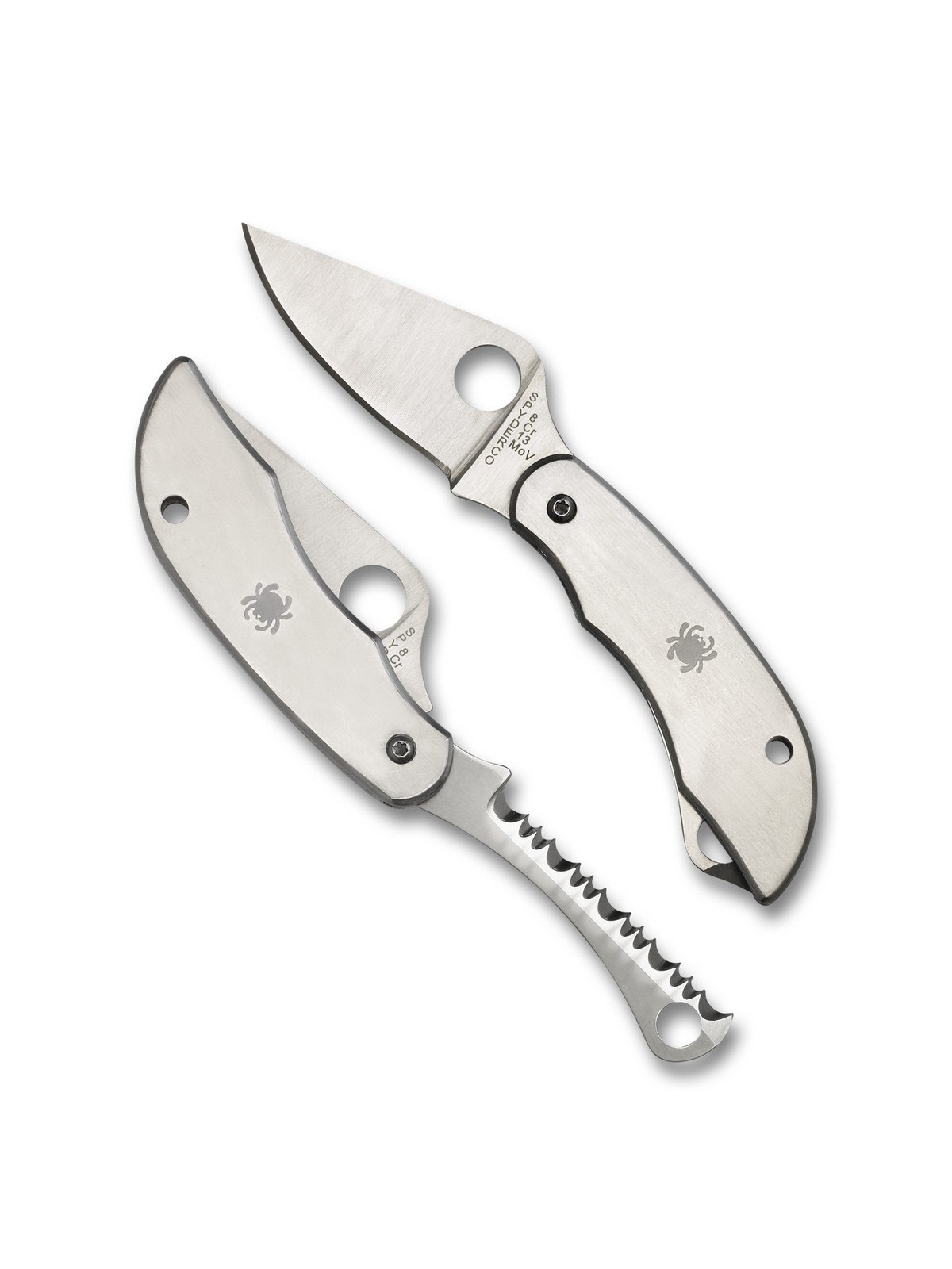 Spyderco Clipitool Folding Knife C176P&S – PlainEdge Blade – Serrated Edge Blade