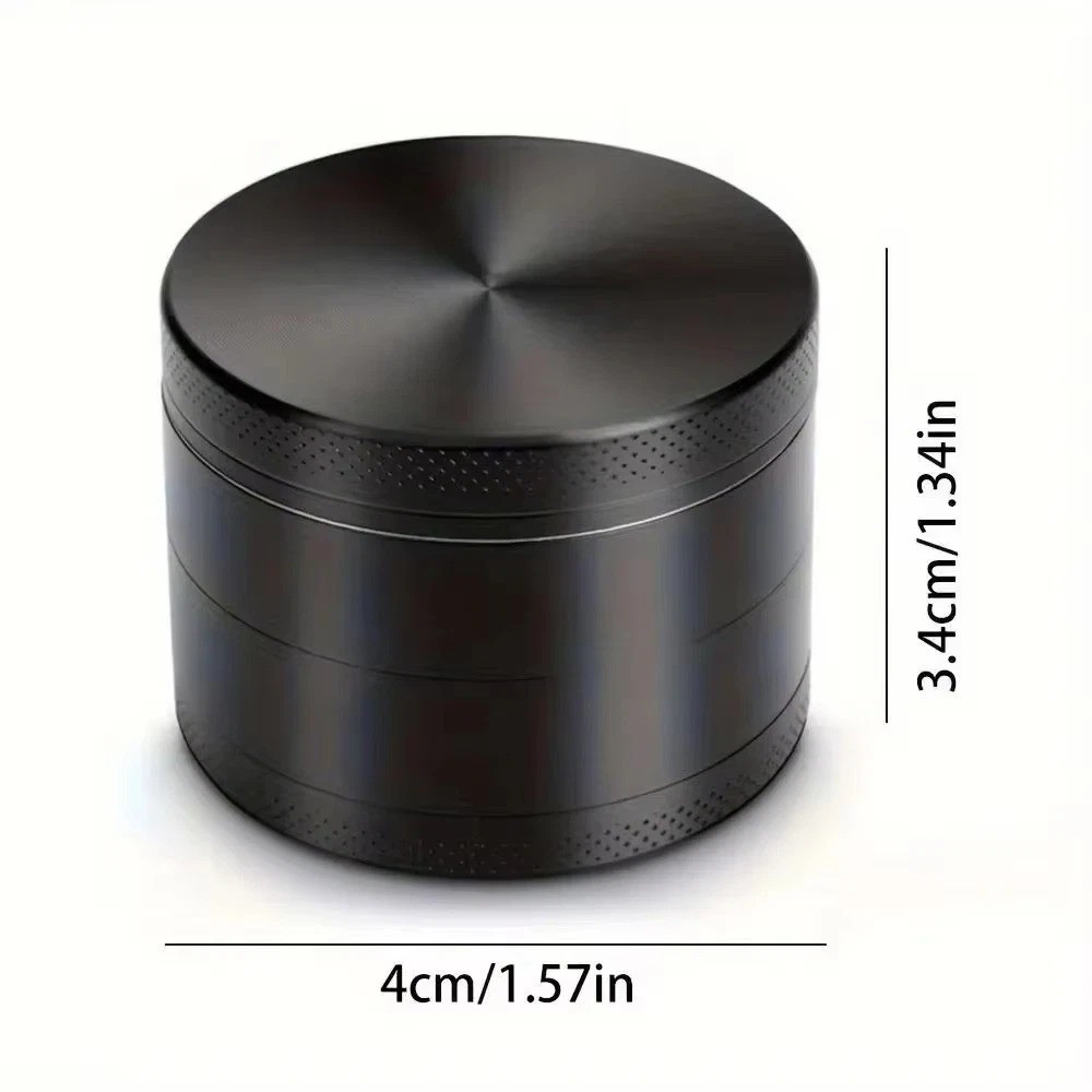 4 Layer 3 inches LARGE Portable Zinc Alloy Grinder Herb & Spice Tobacco Grinder