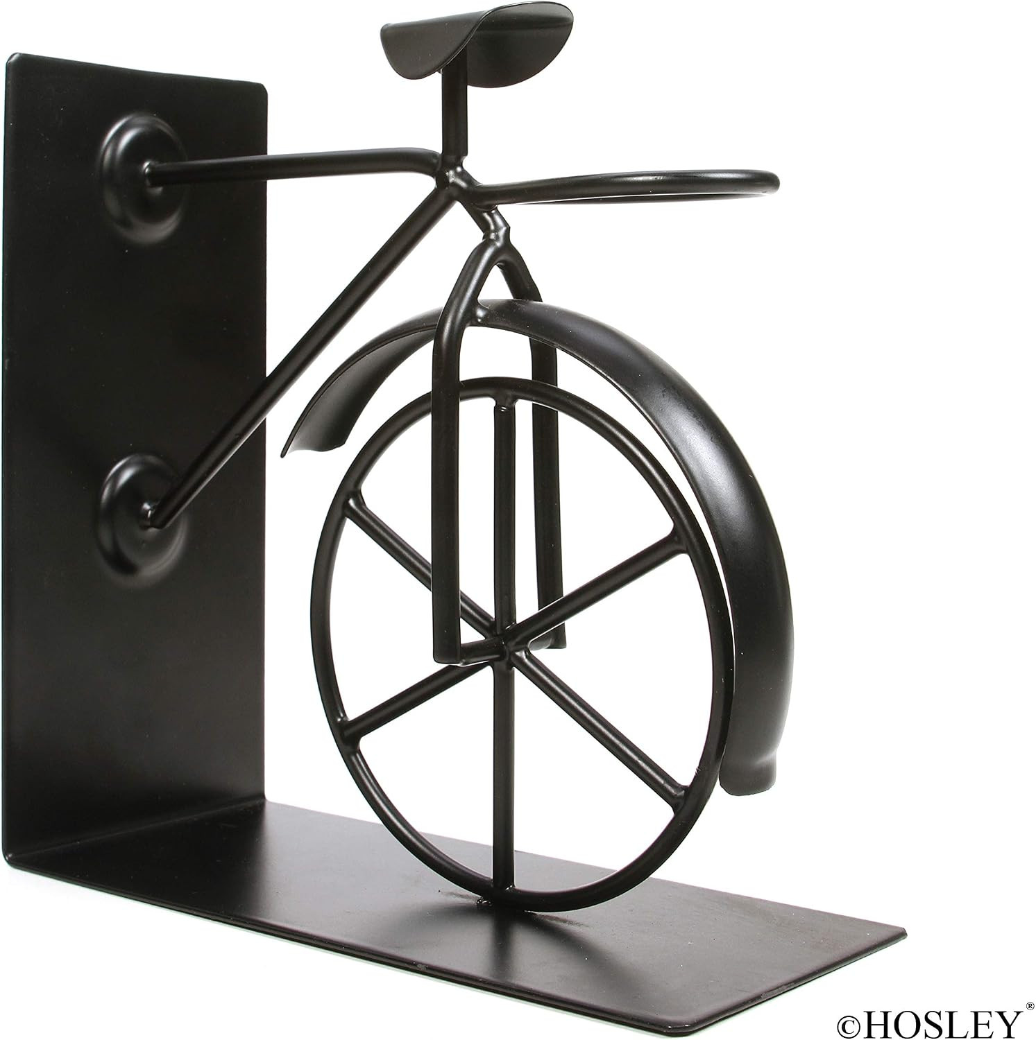Classic Bike Bookends – 6.5″ Vintage Metal Book Ends for Shelves, Heavy Duty …