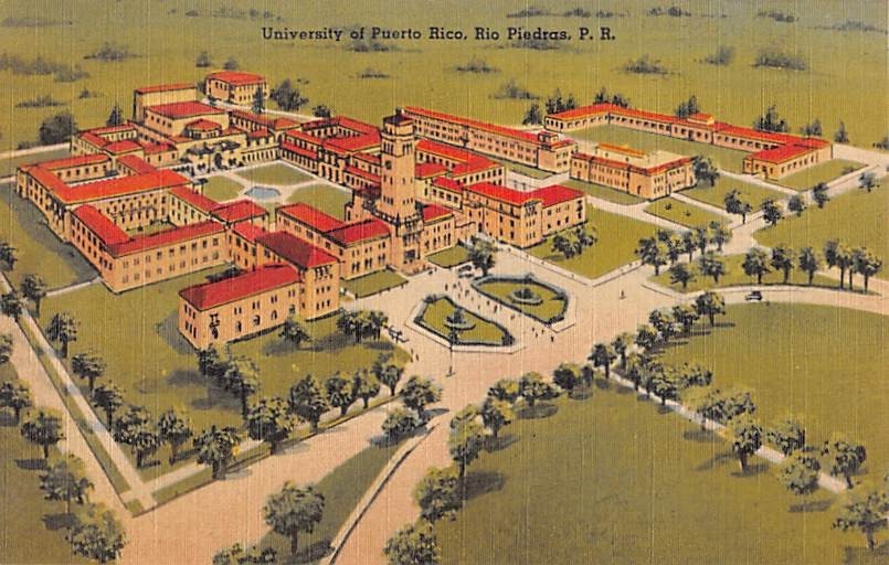 Rio Piedras, PUERTO RICO PC – 1940s – University Birds Eye – Matias Photo Shop