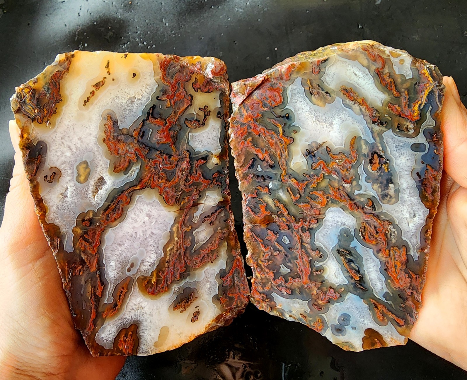 2.8 lbs (1.28 kg) Collectible Plume Agate, Unpolished Crystal Agate, Achate