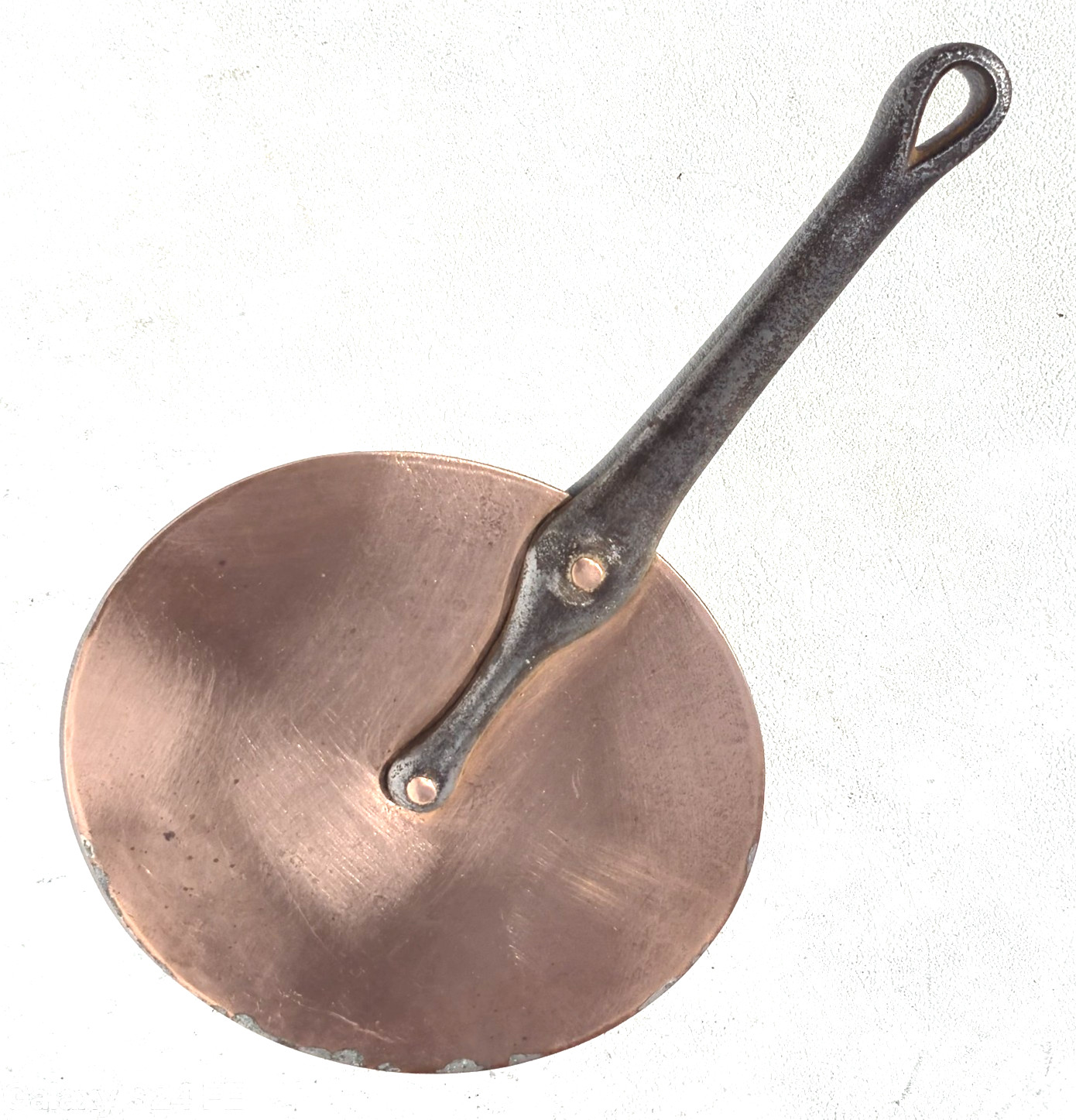 Vintage 7.1inch French Copper Pan Splash Lid Cover Tin Lining Gift Idea