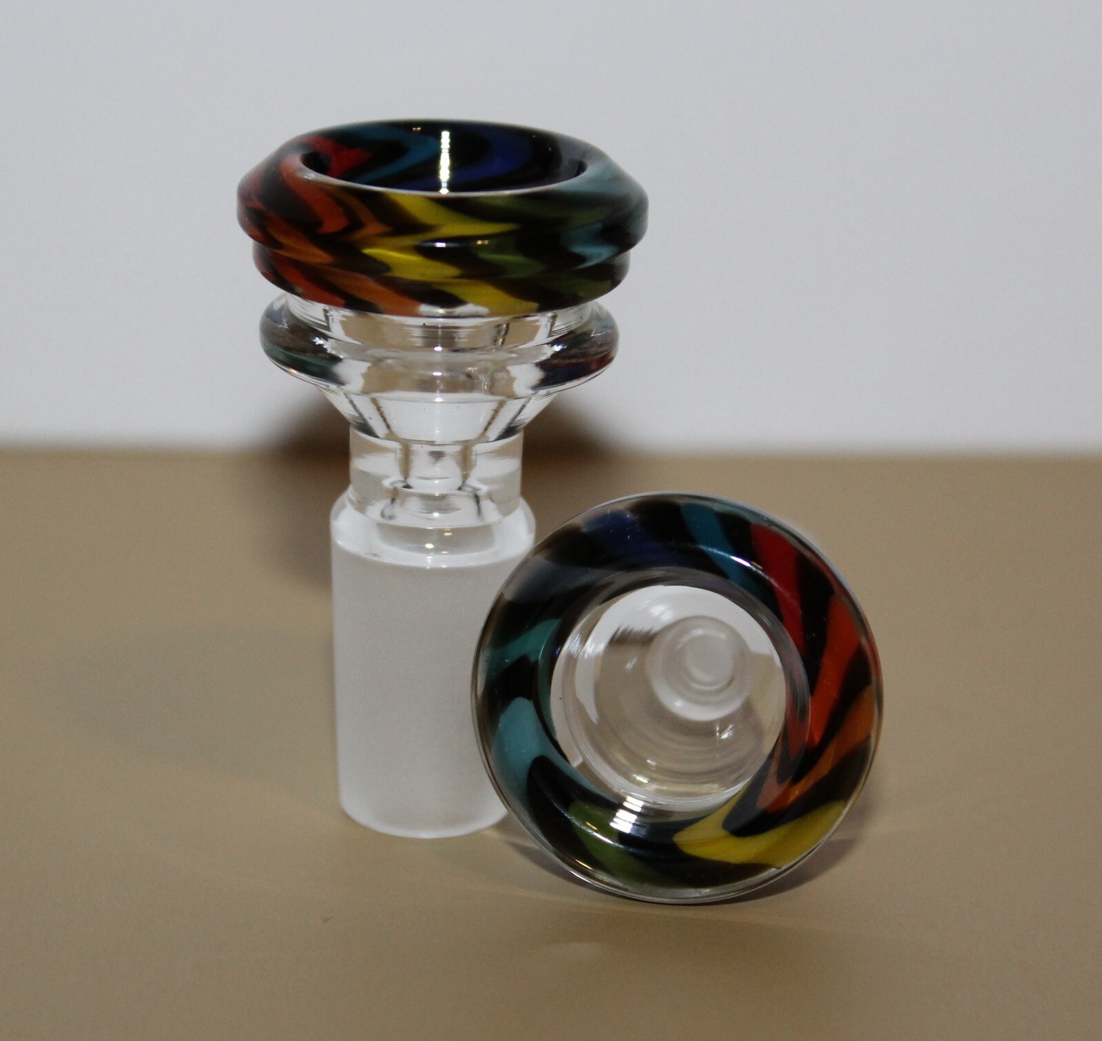 14mm JUST ENOUGH MULTI Tobacco Slide Bowl SMALL BOWL THICK 14 mm male