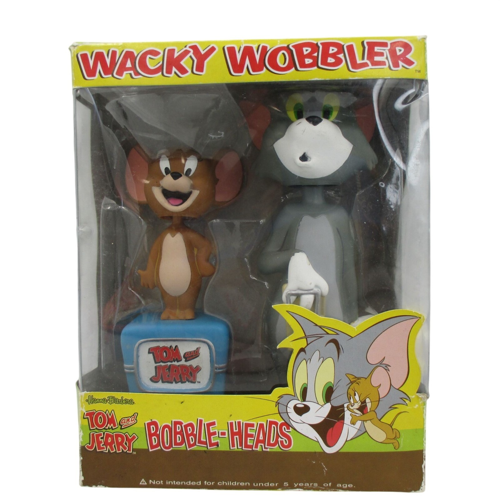 FUNKO WACKY WOBBLER TOM AND JERRY with box Cartoon Bobble Heads Hanna Barbera